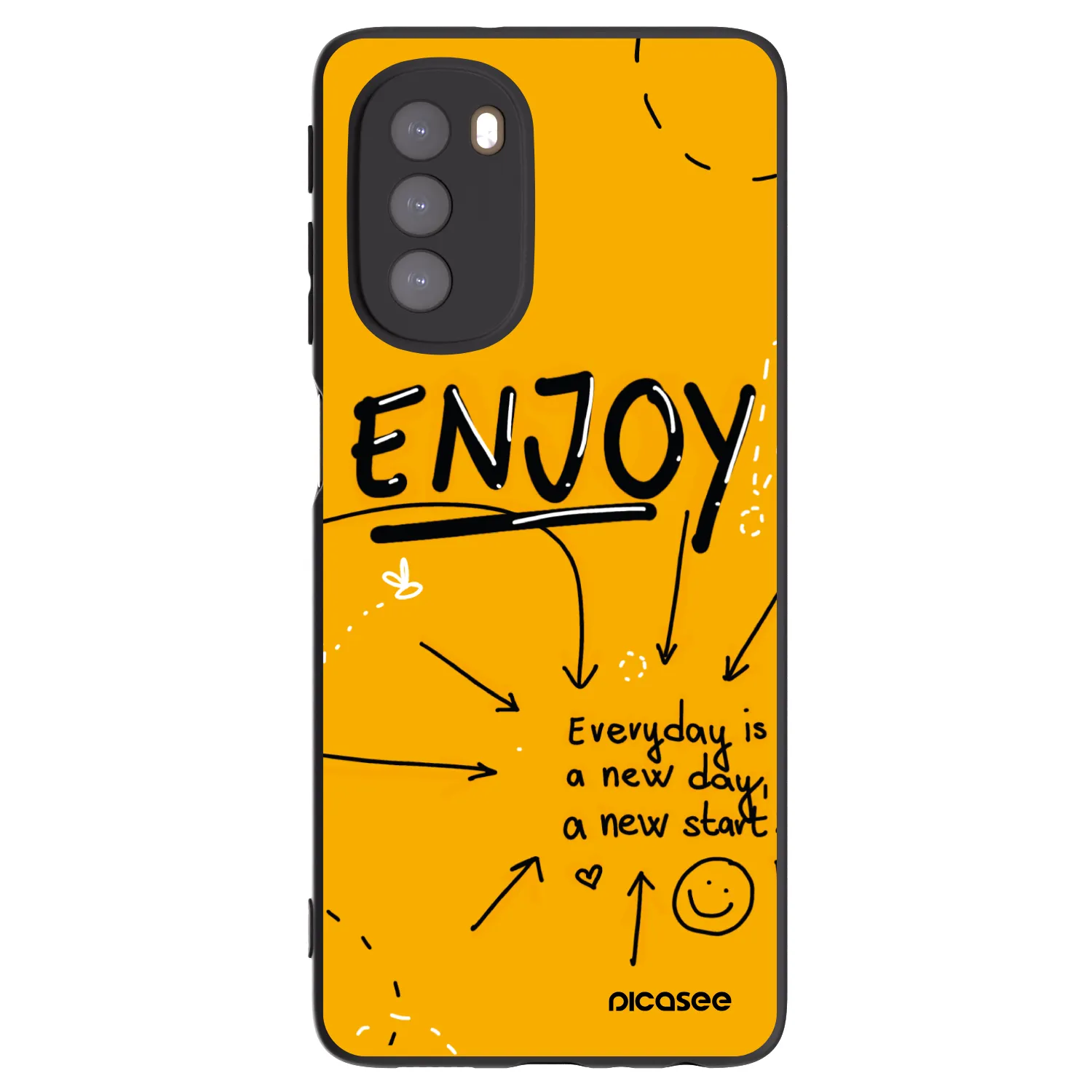 Picasee husă neagră din silicon pentru Motorola Moto G51 - Enjoy
