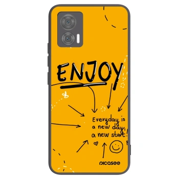 Picasee husă neagră din silicon pentru Motorola Edge 30 Neo - Enjoy