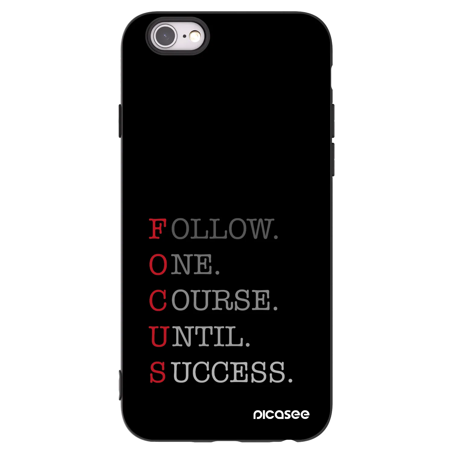 Picasee husă neagră din silicon pentru Apple iPhone 6/6S - Focus
