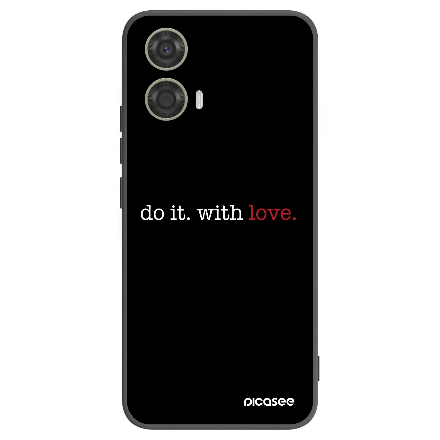 Picasee husă neagră din silicon pentru Motorola Moto G24 - Do it. With love.