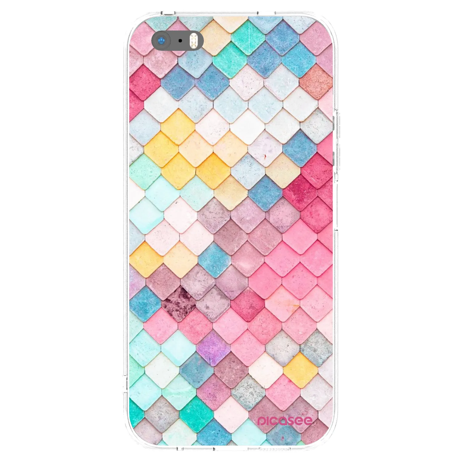 Picasee husă transparentă din silicon pentru Apple iPhone 5/5S/SE - Colorful roof