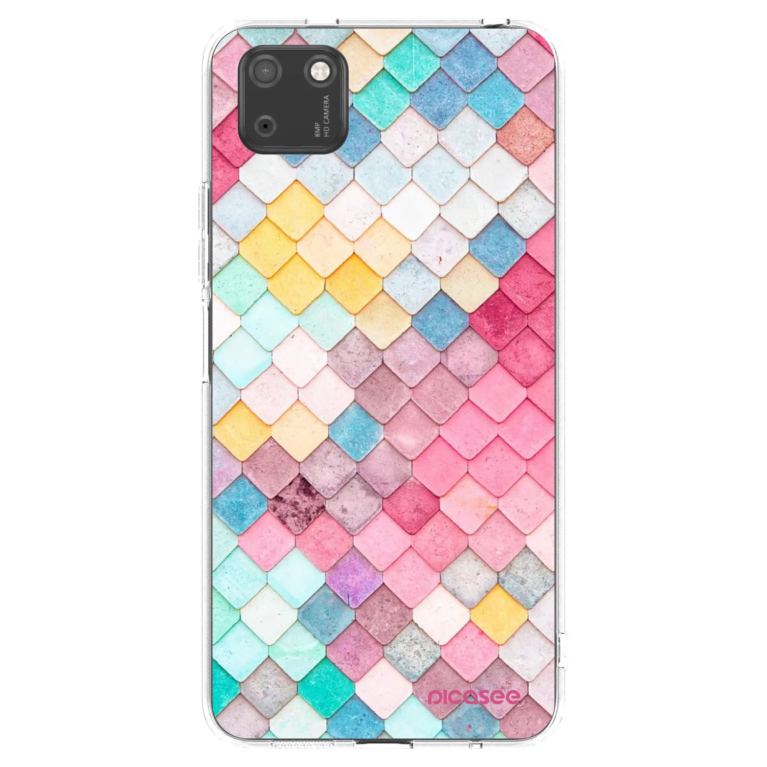 Picasee husă transparentă din silicon pentru Huawei Y5P - Colorful roof
