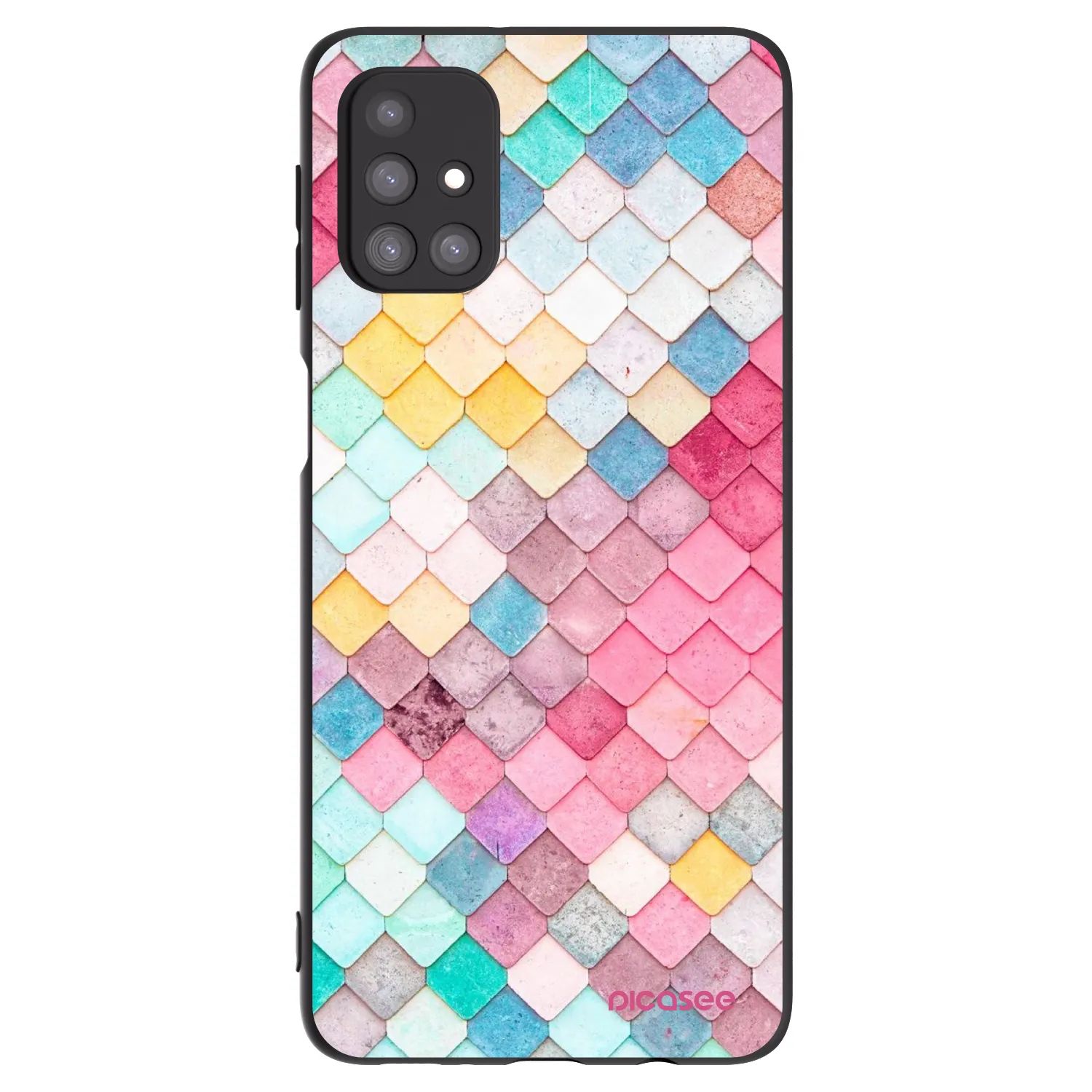 Picasee husă neagră din silicon pentru Samsung Galaxy M31s - Colorful roof