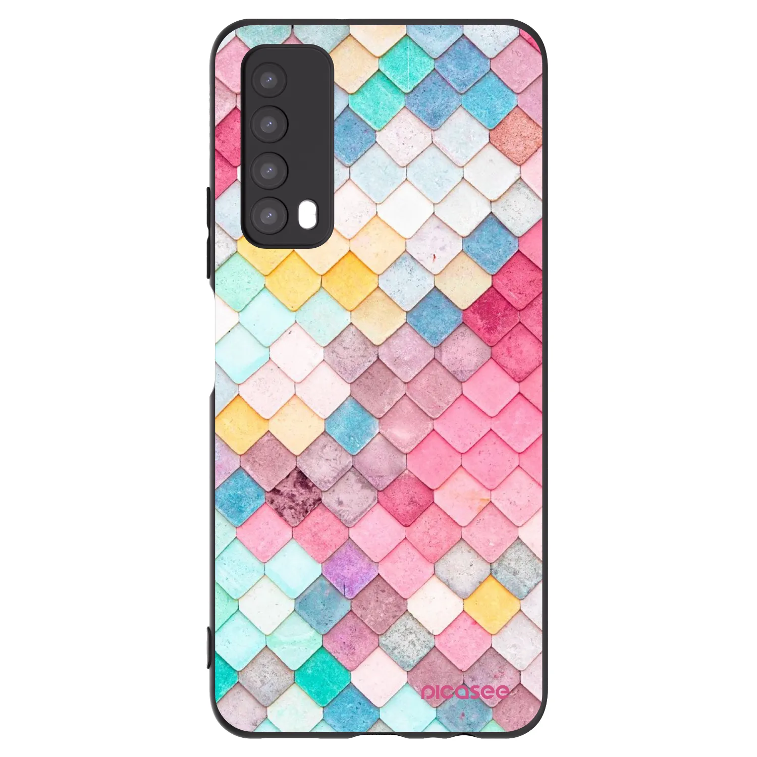 Picasee husă neagră din silicon pentru Huawei P Smart 2021 - Colorful roof