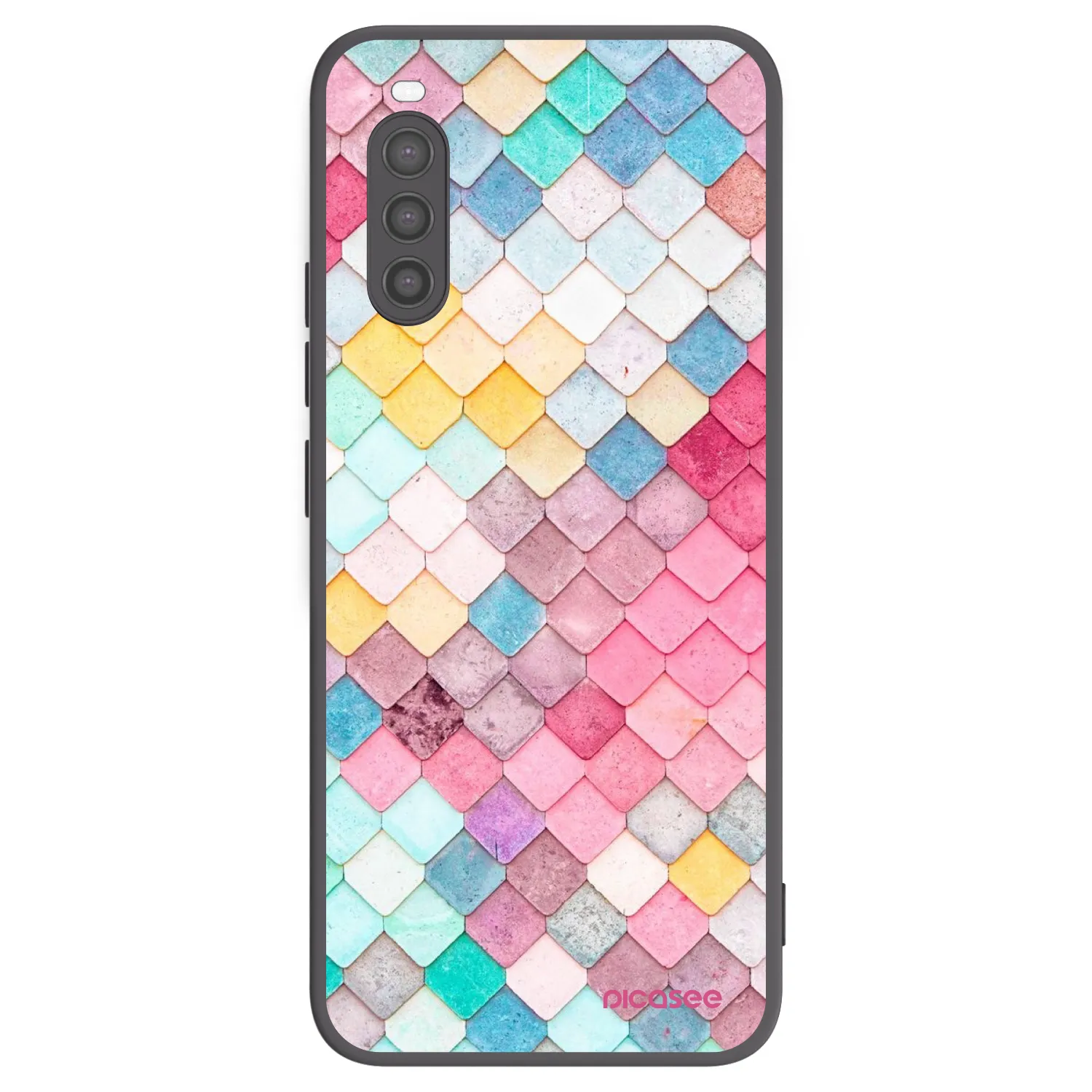 Picasee husă neagră din silicon pentru Sony Xperia 10 II - Colorful roof