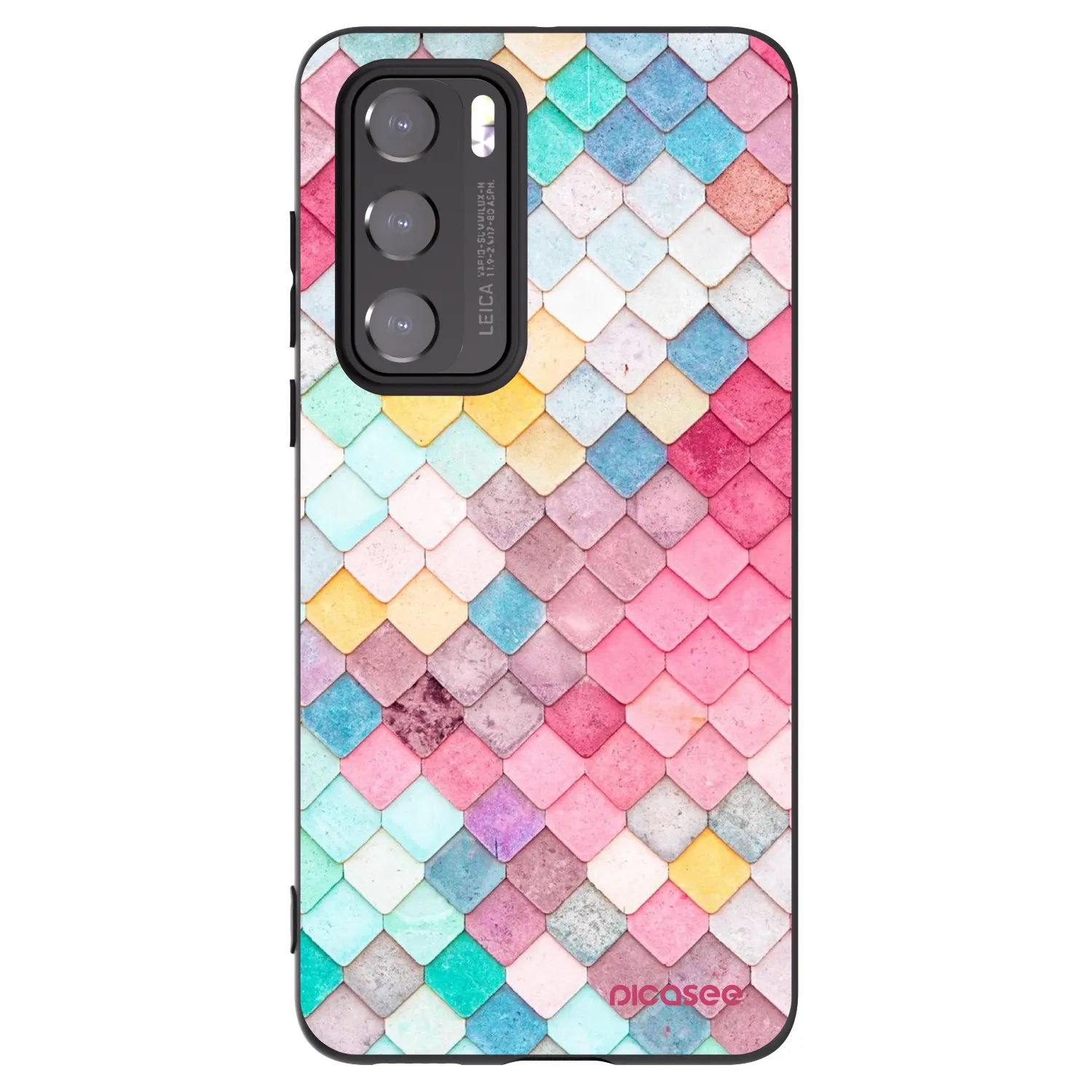 Picasee husă neagră din silicon pentru Huawei P40 - Colorful roof