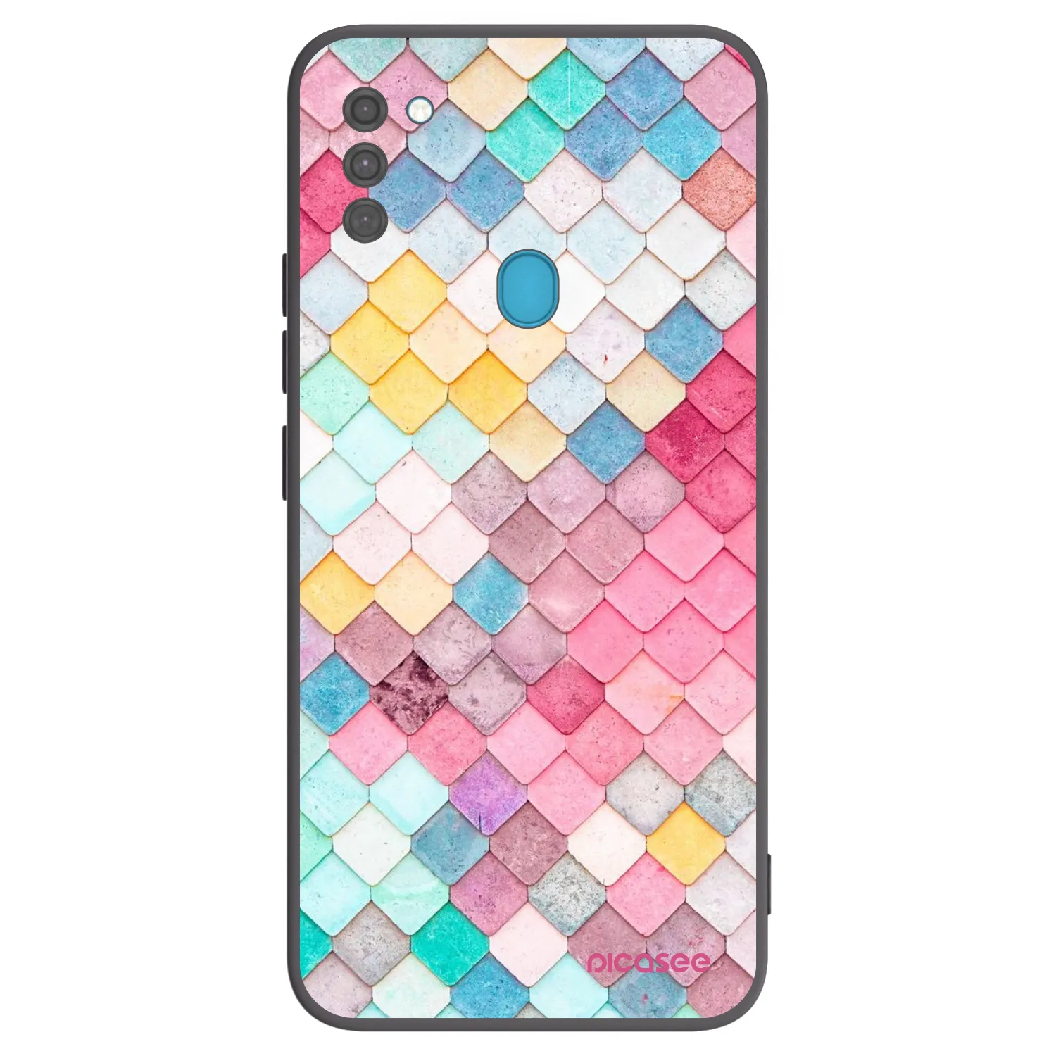 Picasee husă neagră din silicon pentru Samsung Galaxy M11 - Colorful roof