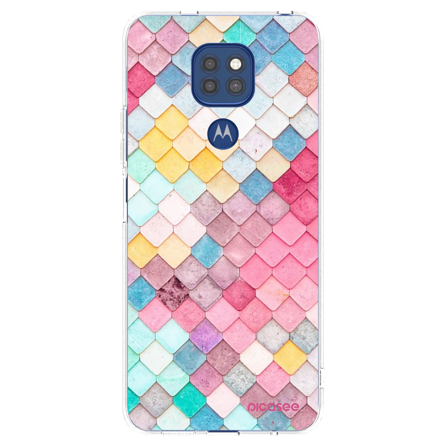 Picasee husă transparentă din silicon pentru Motorola Moto G9 Play - Colorful roof