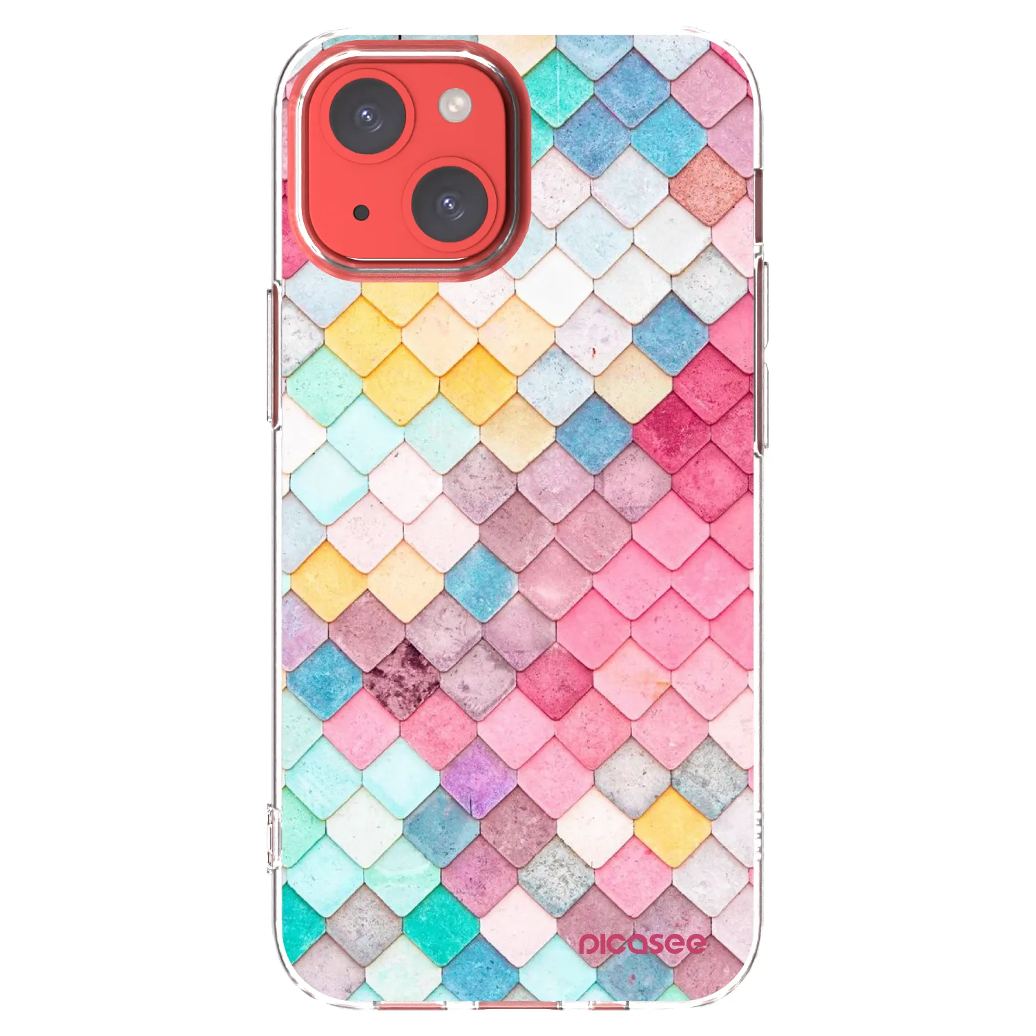 Picasee husă transparentă din silicon pentru Apple iPhone 13 mini - Colorful roof