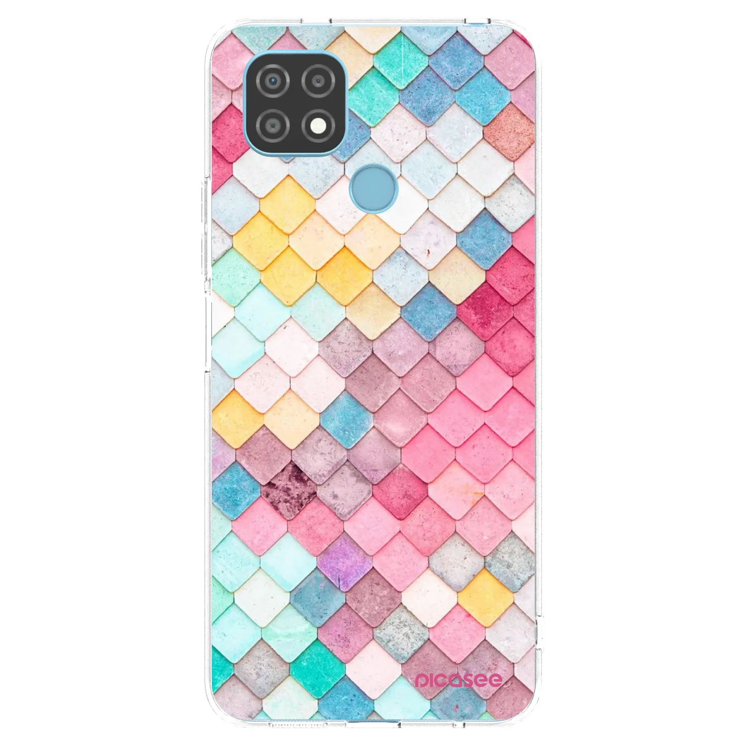 Picasee husă transparentă din silicon pentru Realme C21 - Colorful roof