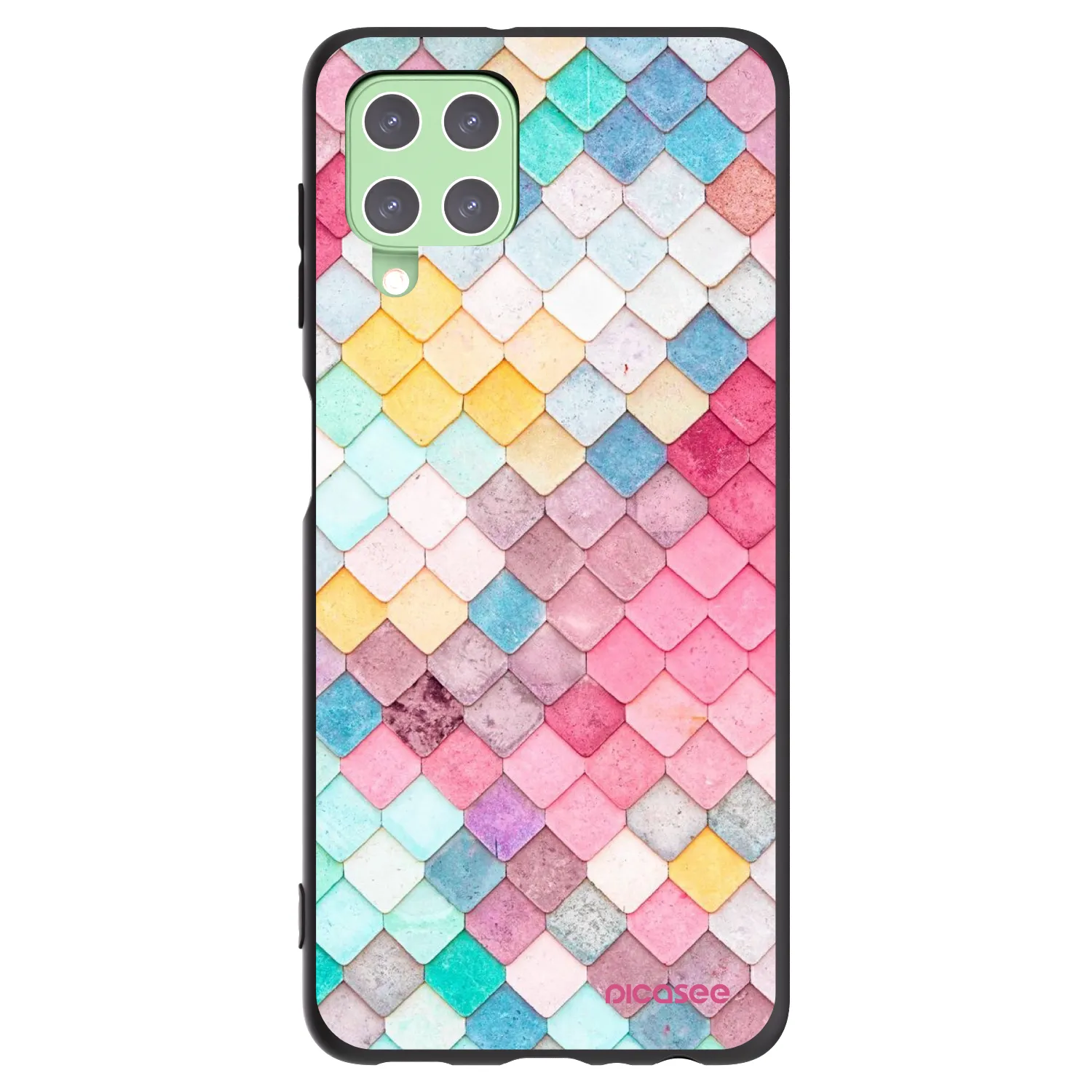 Picasee husă neagră din silicon pentru Samsung Galaxy A22 A225F 4G - Colorful roof