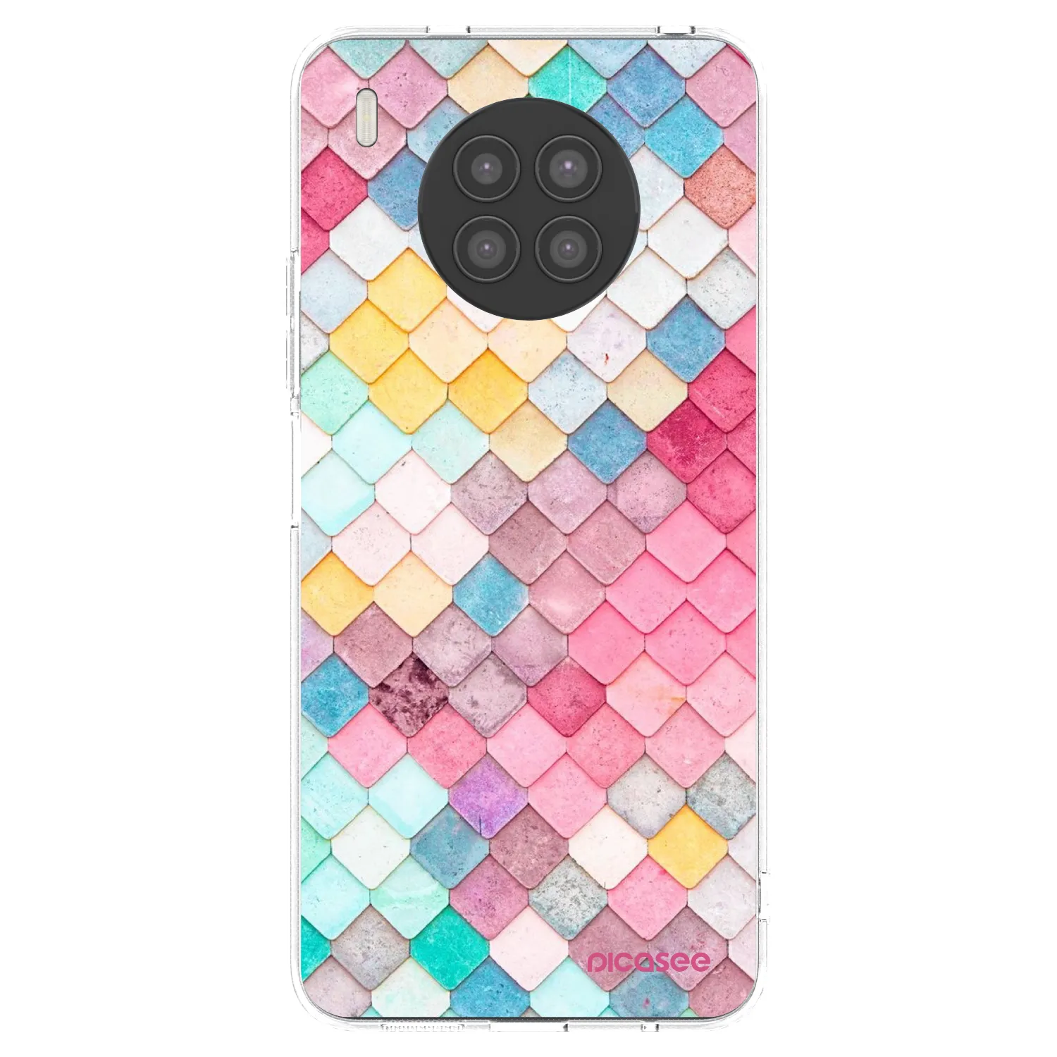 Picasee husă transparentă din silicon pentru Huawei Nova 8i - Colorful roof