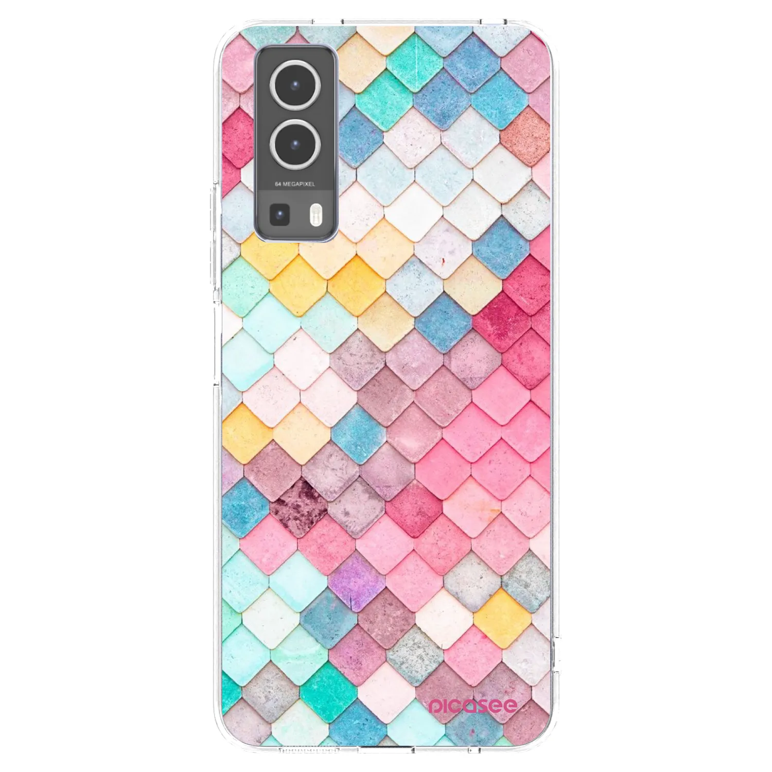 Picasee husă transparentă din silicon pentru Vivo Y72 5G - Colorful roof