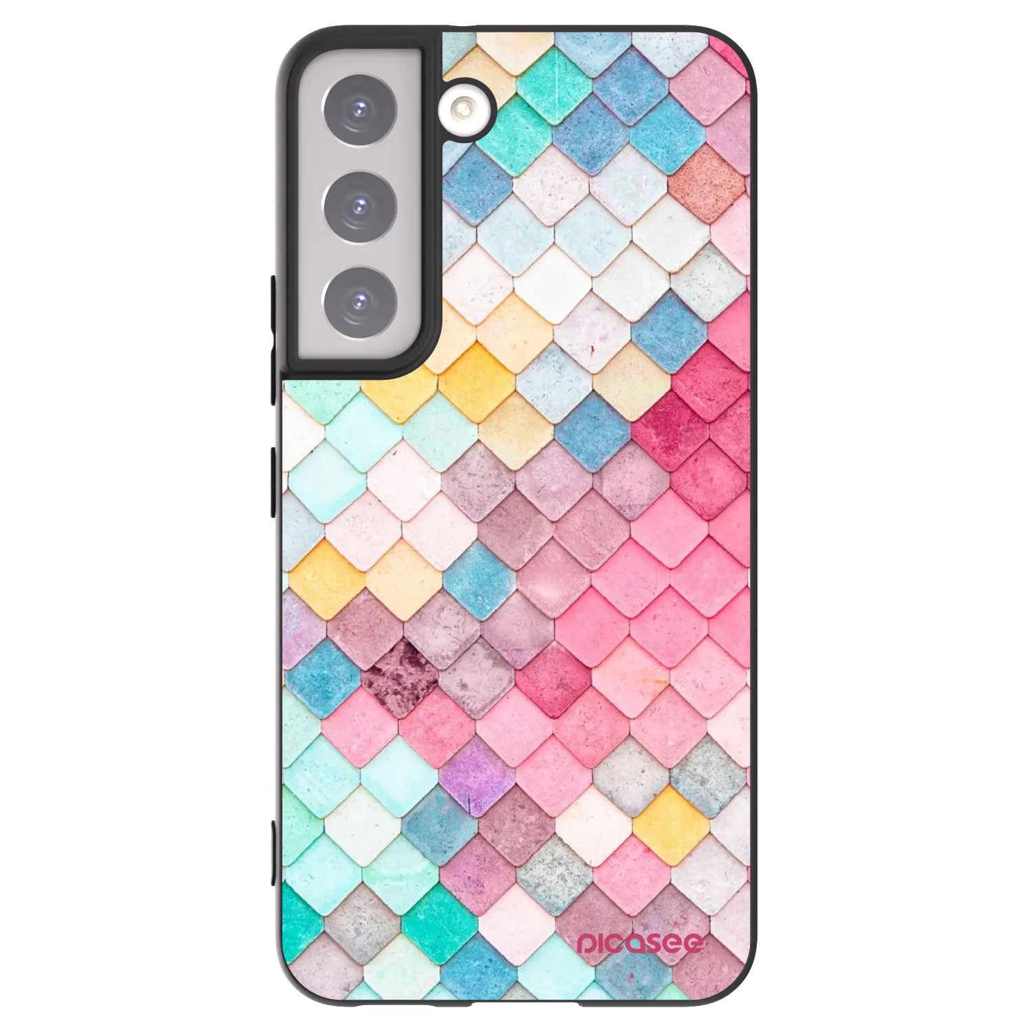 Picasee husă neagră din silicon pentru Samsung Galaxy S22 5G - Colorful roof