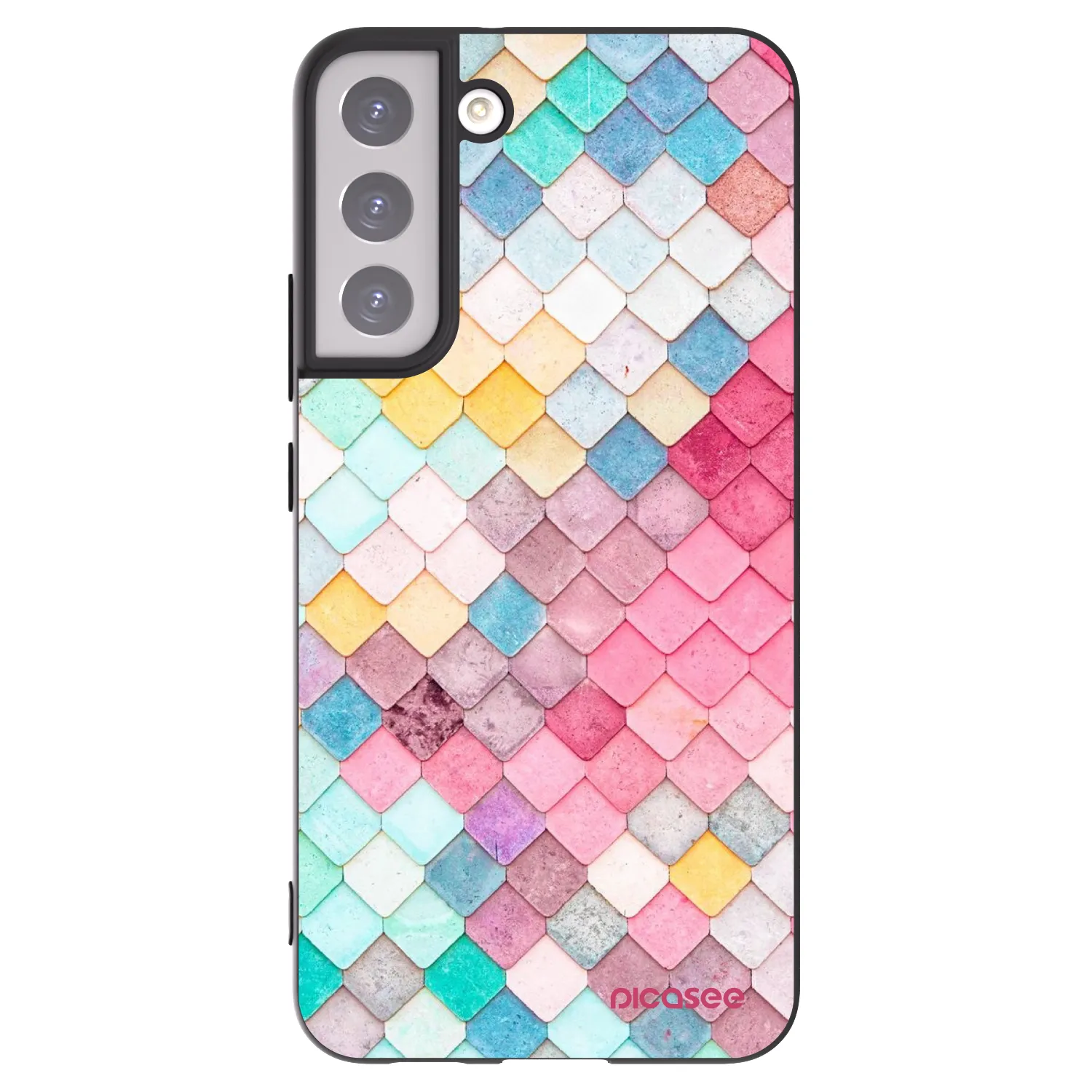 Picasee husă neagră din silicon pentru Samsung Galaxy S22+ 5G - Colorful roof