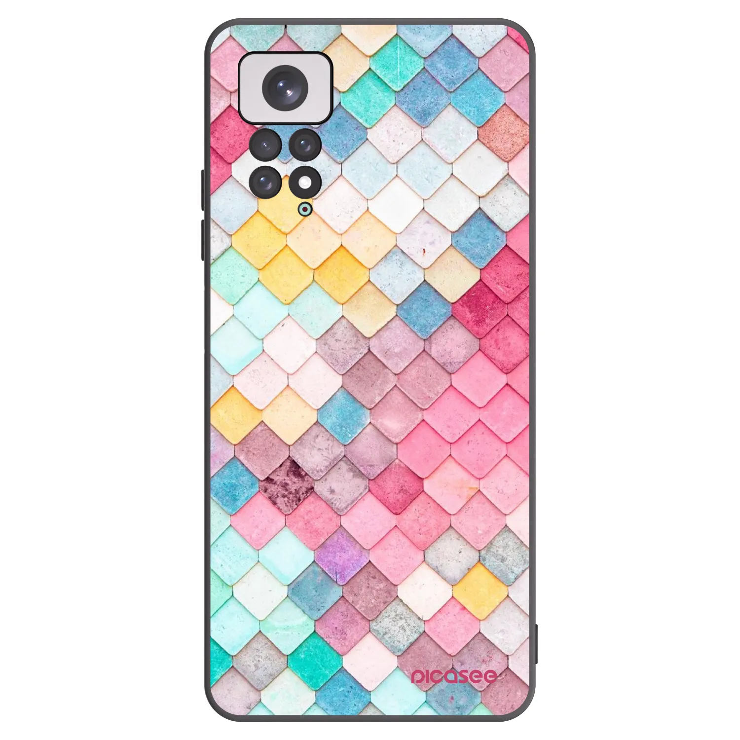 Picasee husă neagră din silicon pentru Xiaomi Redmi Note 11 - Colorful roof