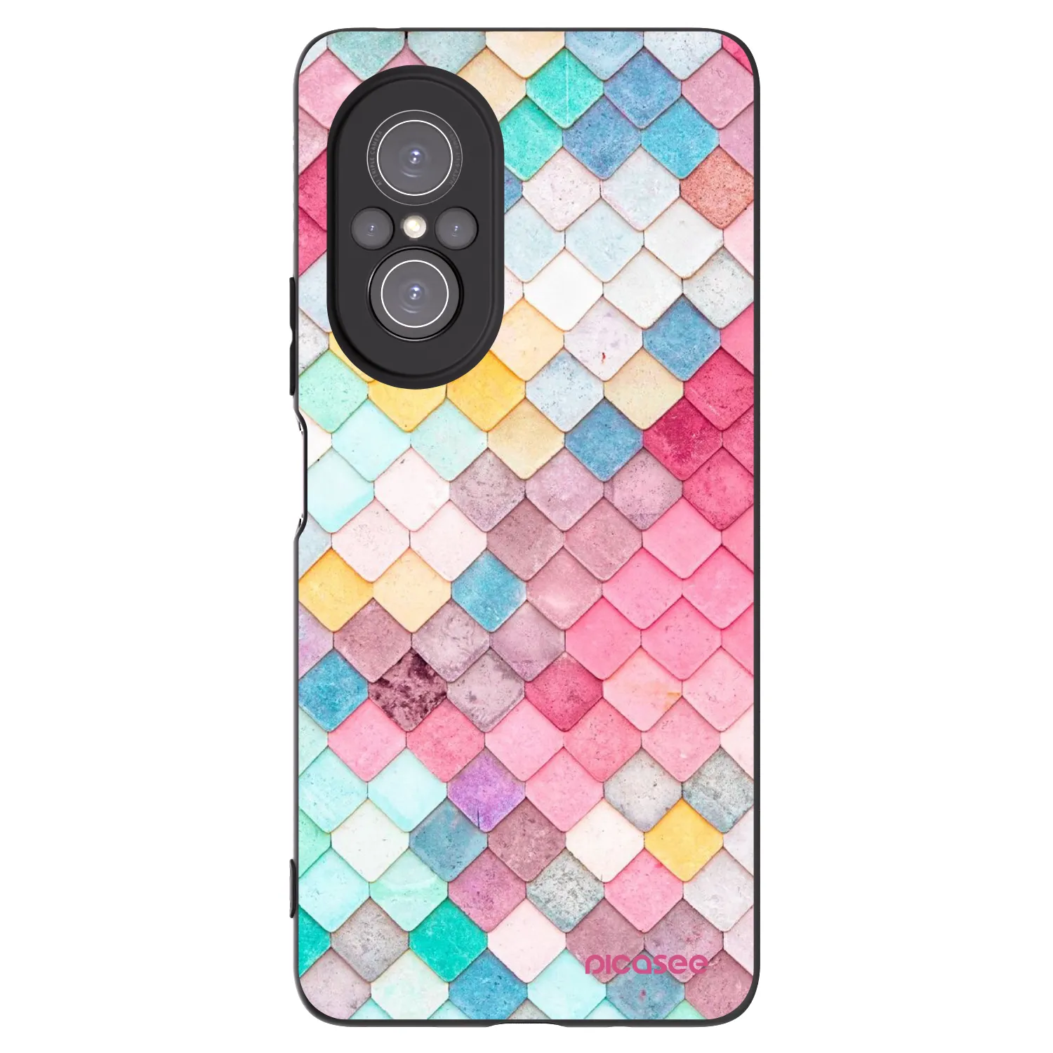 Picasee husă neagră din silicon pentru Huawei Nova 9 SE - Colorful roof