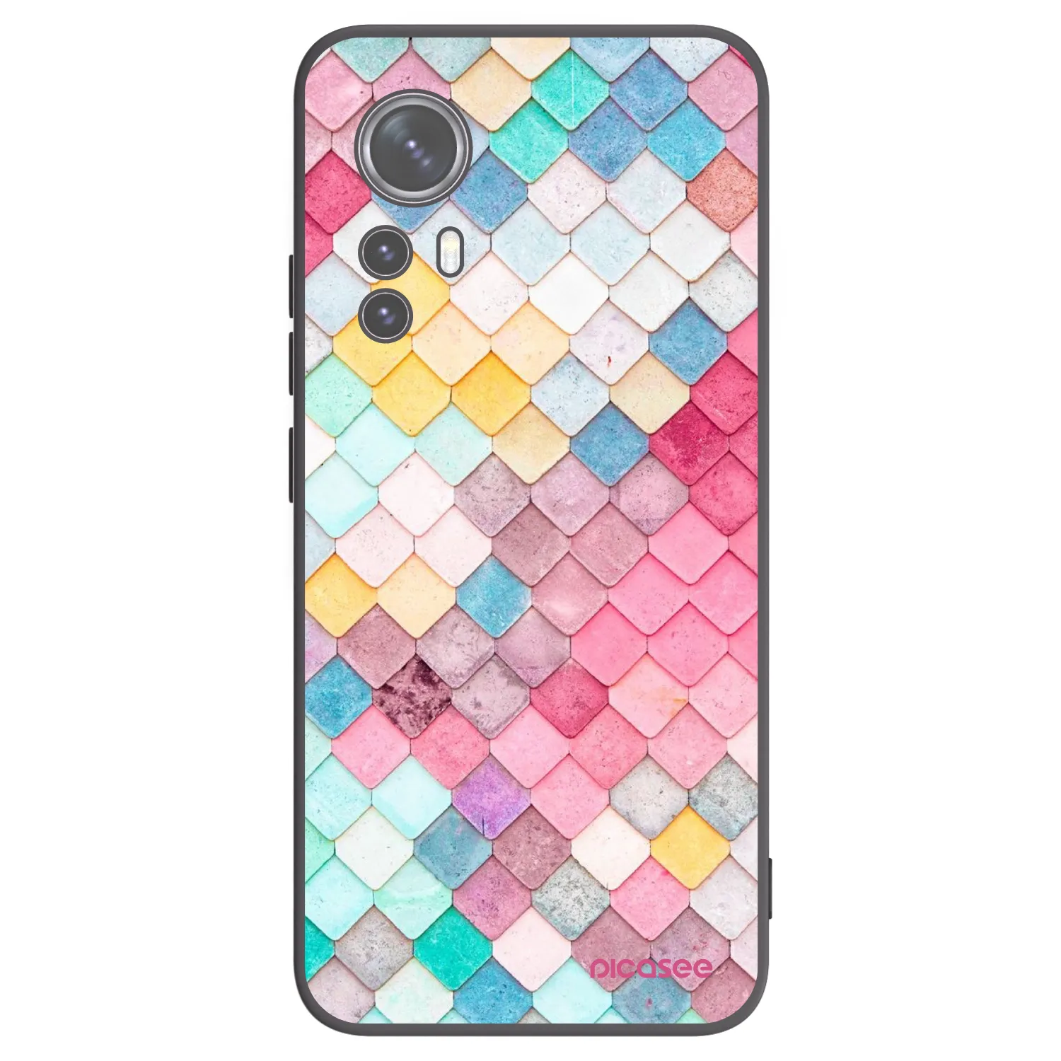 Picasee husă neagră din silicon pentru Xiaomi 12 - Colorful roof