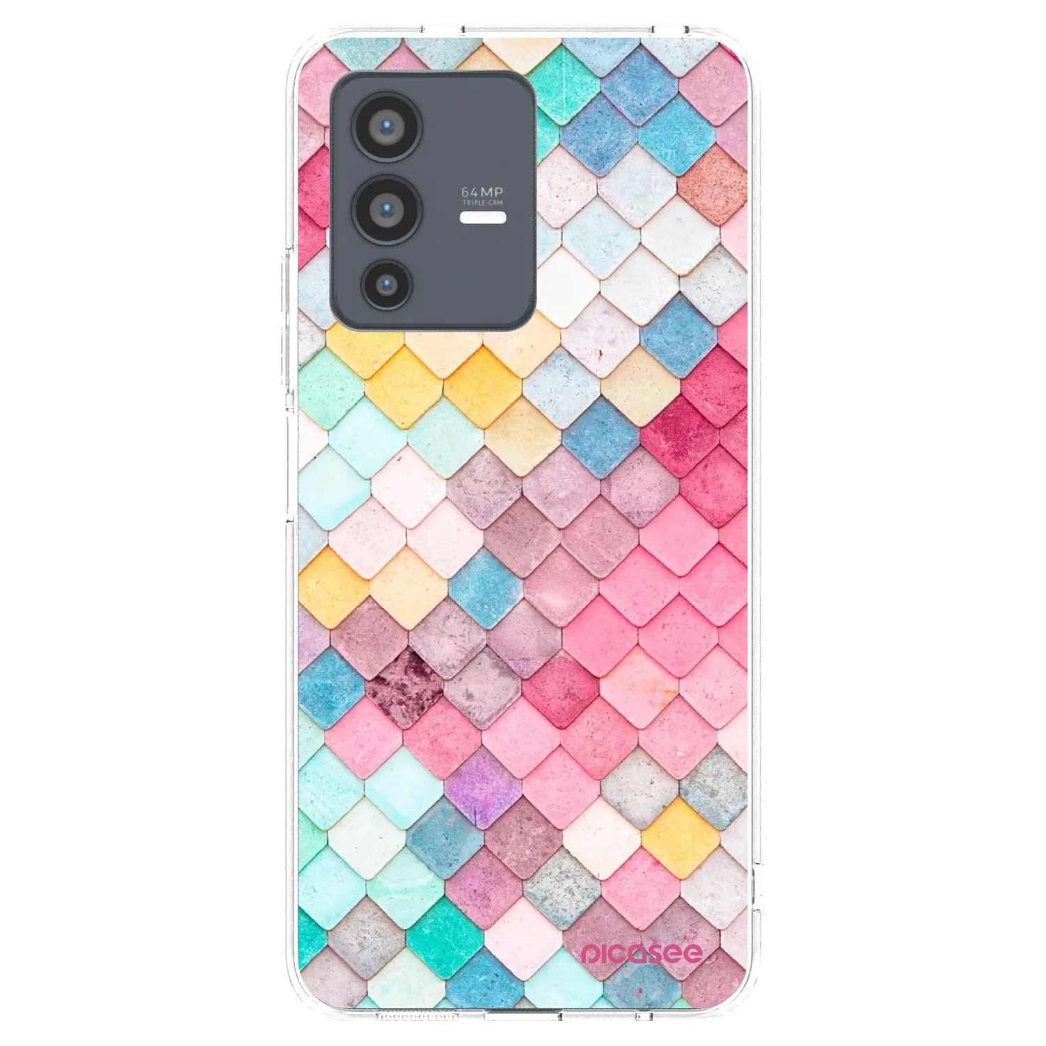 Picasee husă transparentă din silicon pentru Vivo V23 5G - Colorful roof