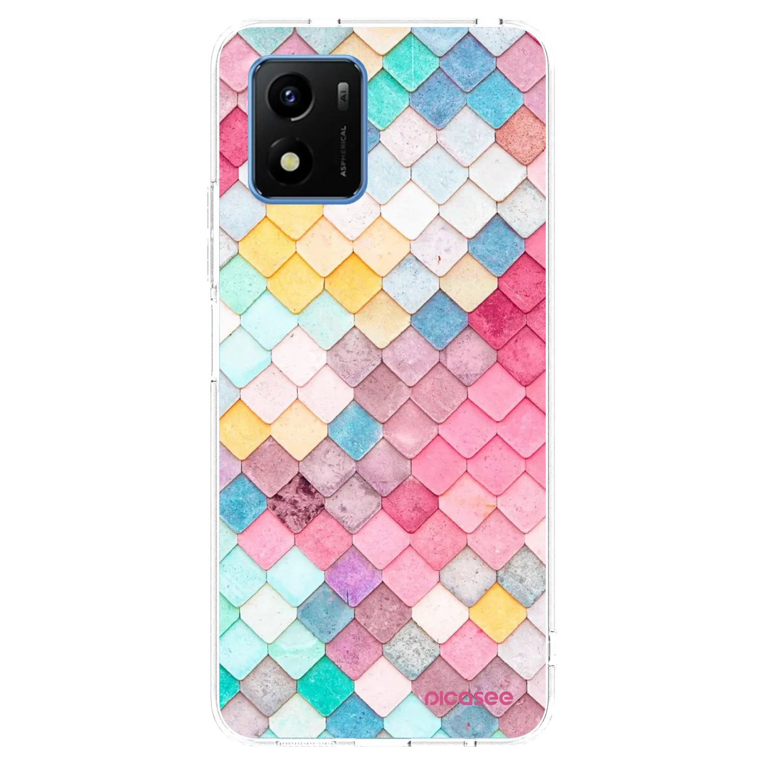 Picasee husă transparentă din silicon pentru Vivo Y01 - Colorful roof