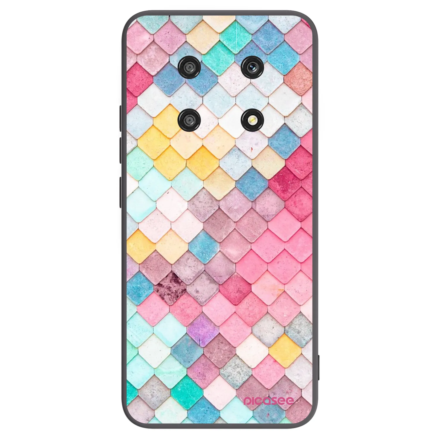 Picasee husă neagră din silicon pentru Honor Magic4 Lite 5G - Colorful roof