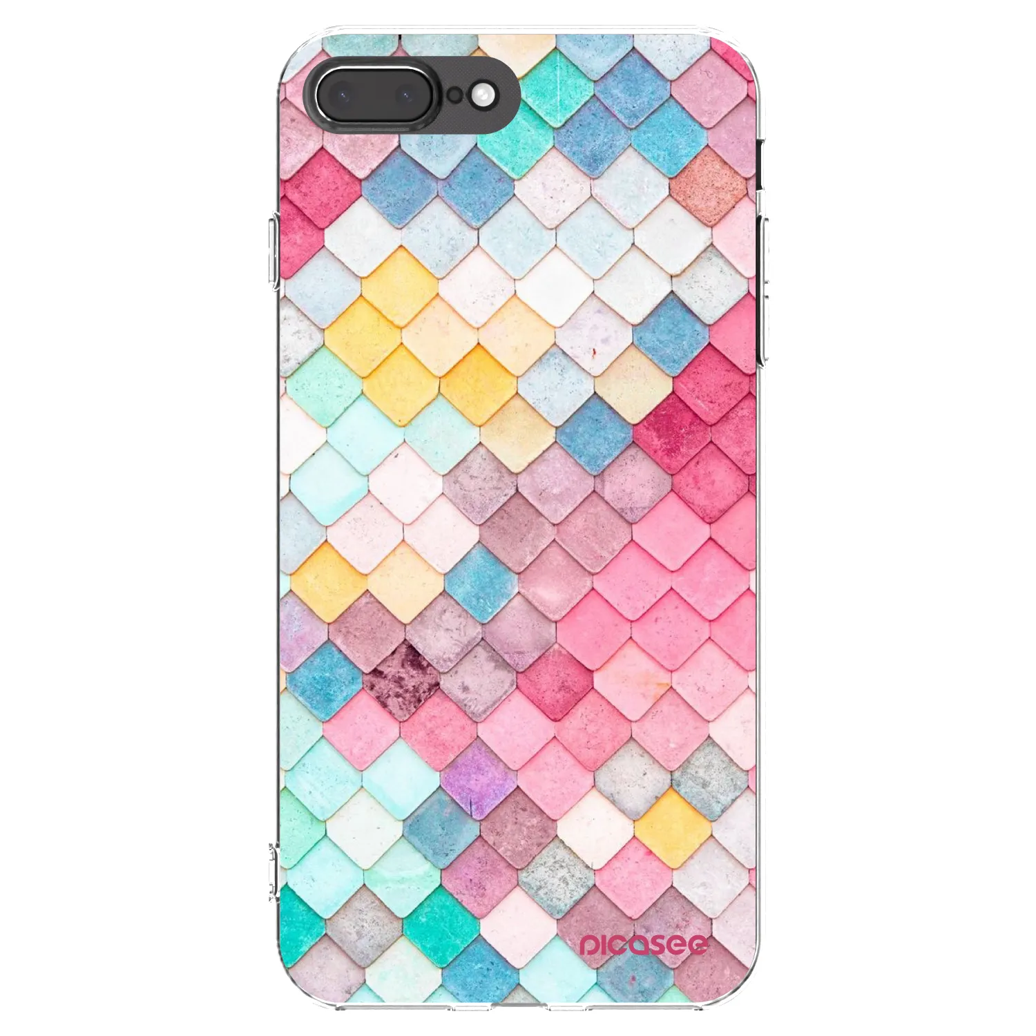 Picasee husă transparentă din silicon pentru Apple iPhone 8 Plus - Colorful roof