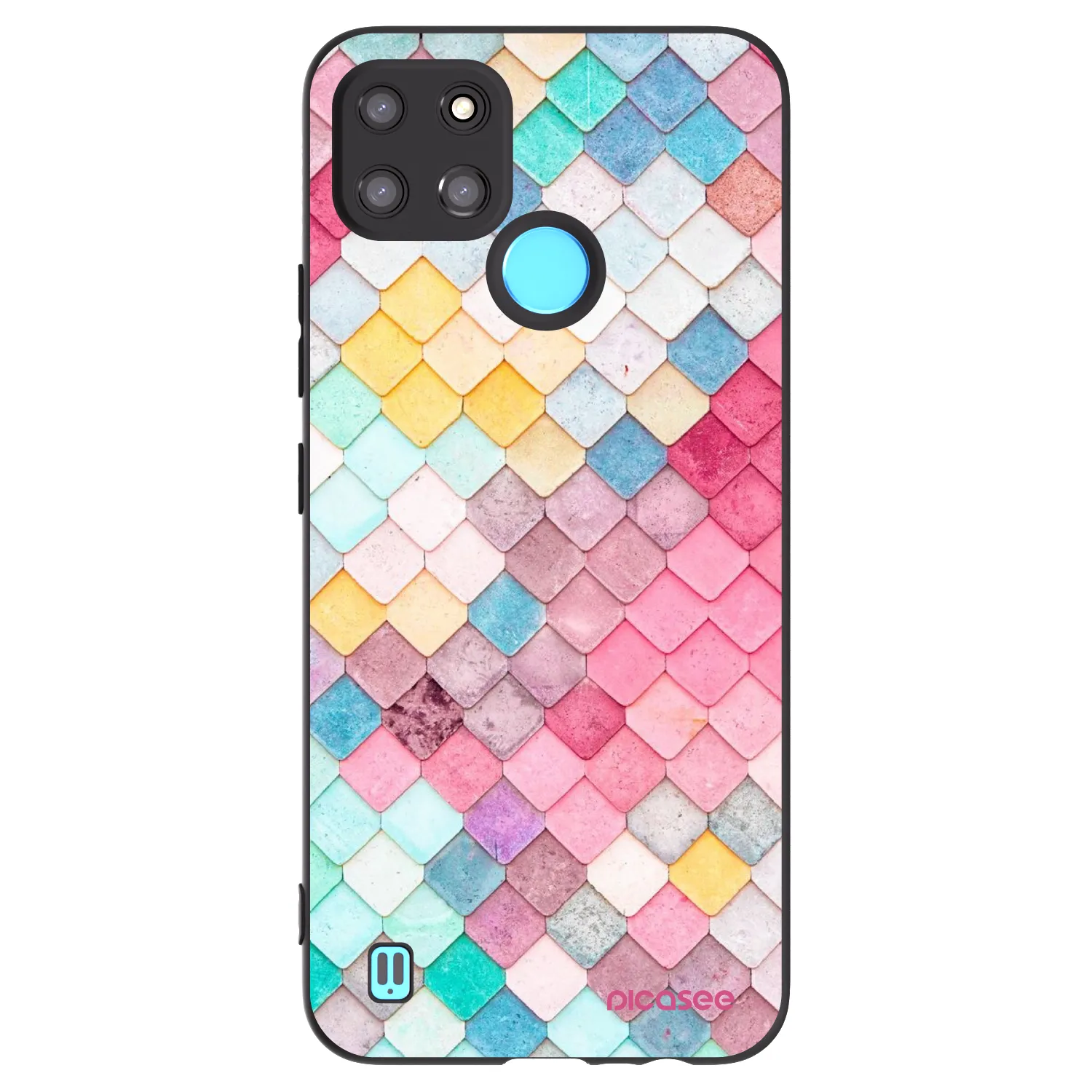 Picasee husă neagră din silicon pentru Realme C21Y - Colorful roof