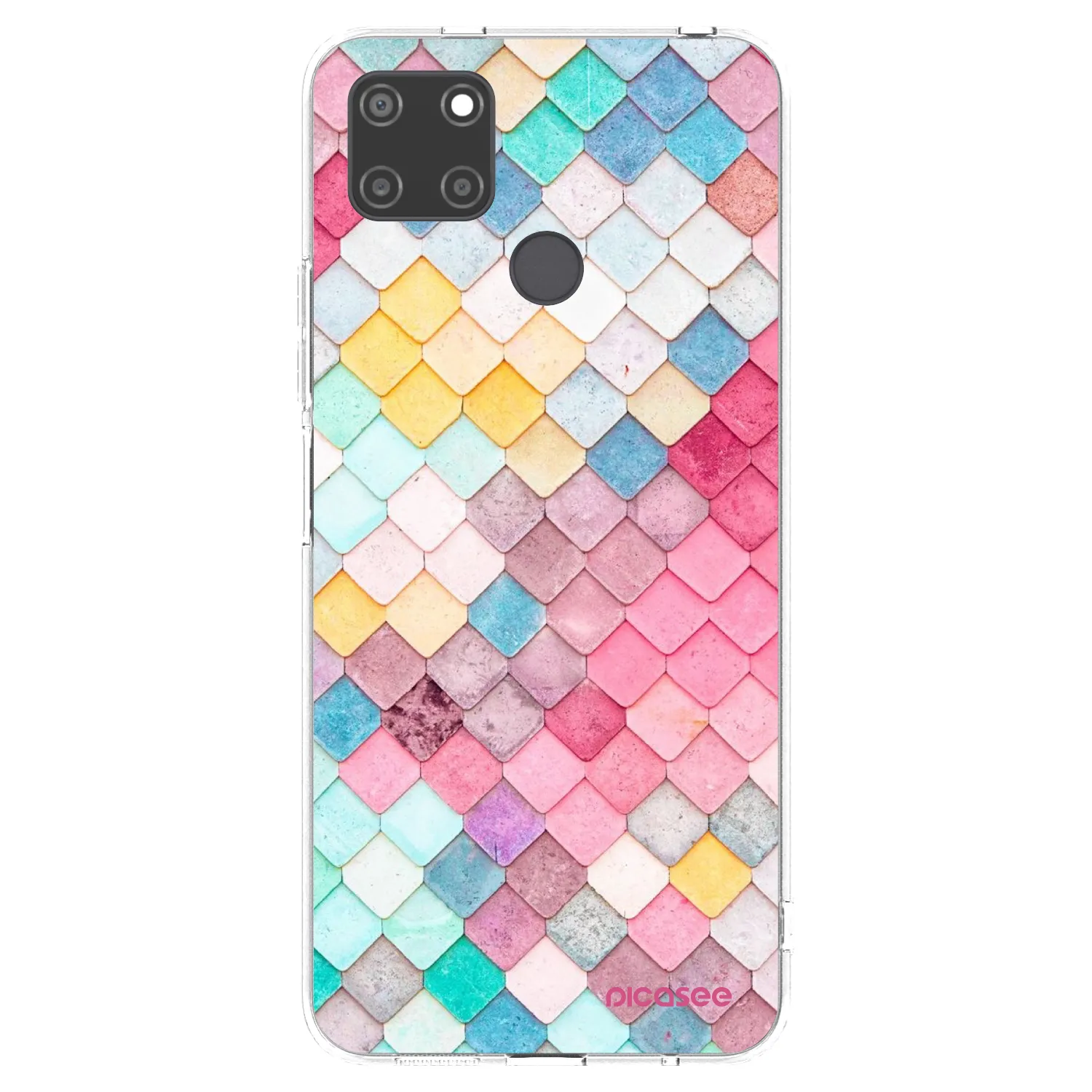 Picasee husă transparentă din silicon pentru Realme C21Y - Colorful roof