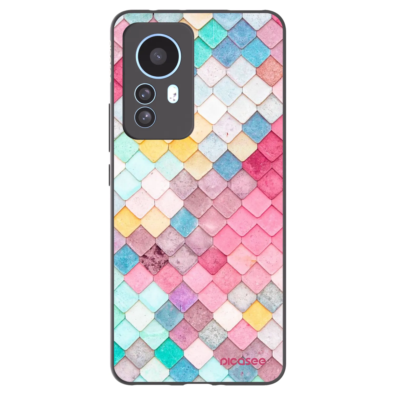 Picasee husă neagră din silicon pentru Xiaomi 12T Pro - Colorful roof