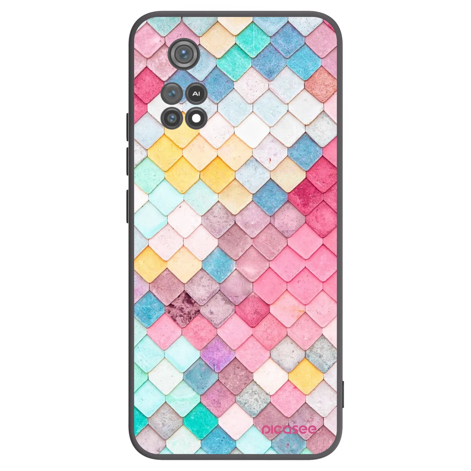 Picasee husă neagră din silicon pentru Xiaomi Poco M4 Pro - Colorful roof