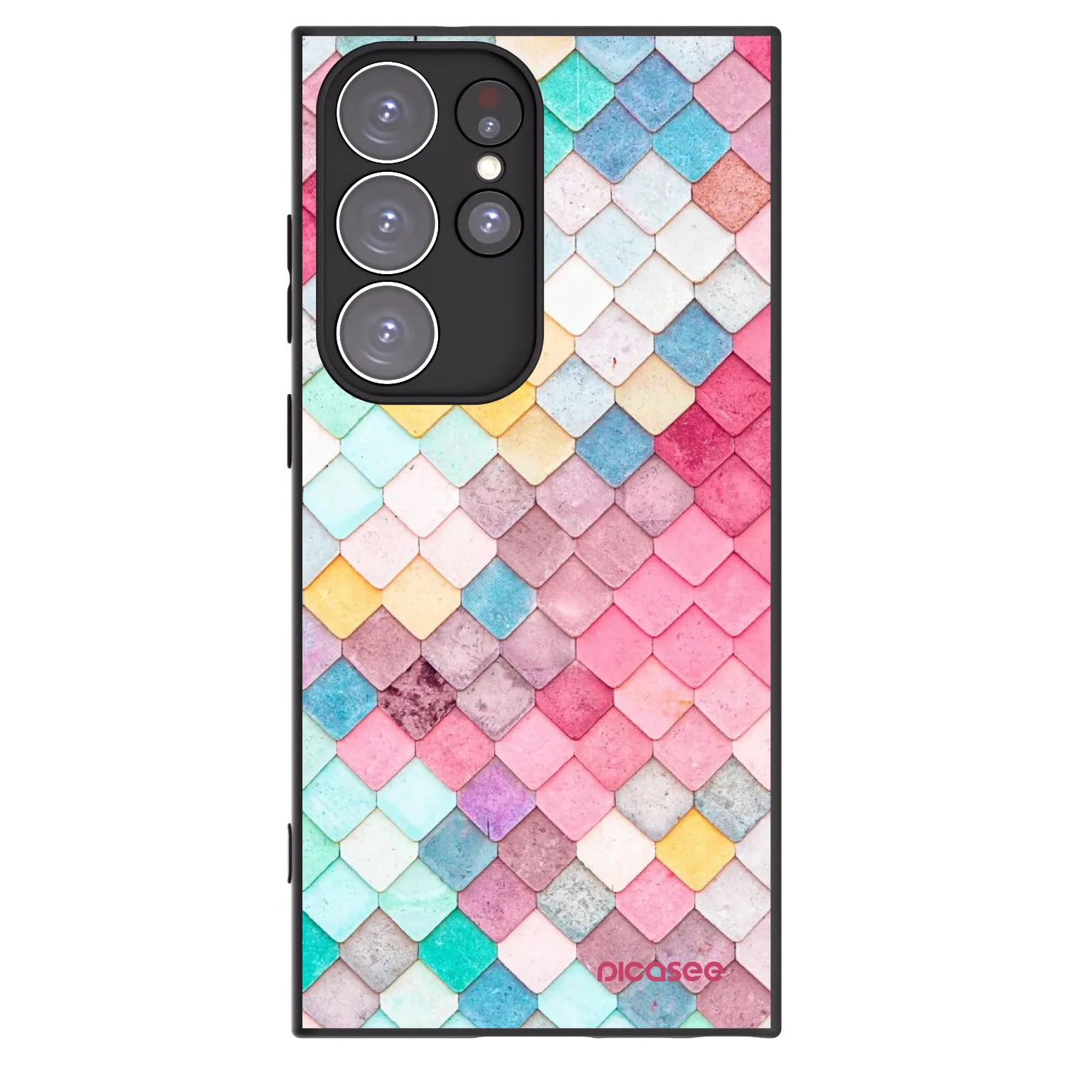 Picasee husă neagră din silicon pentru Samsung Galaxy S23 Ultra 5G - Colorful roof