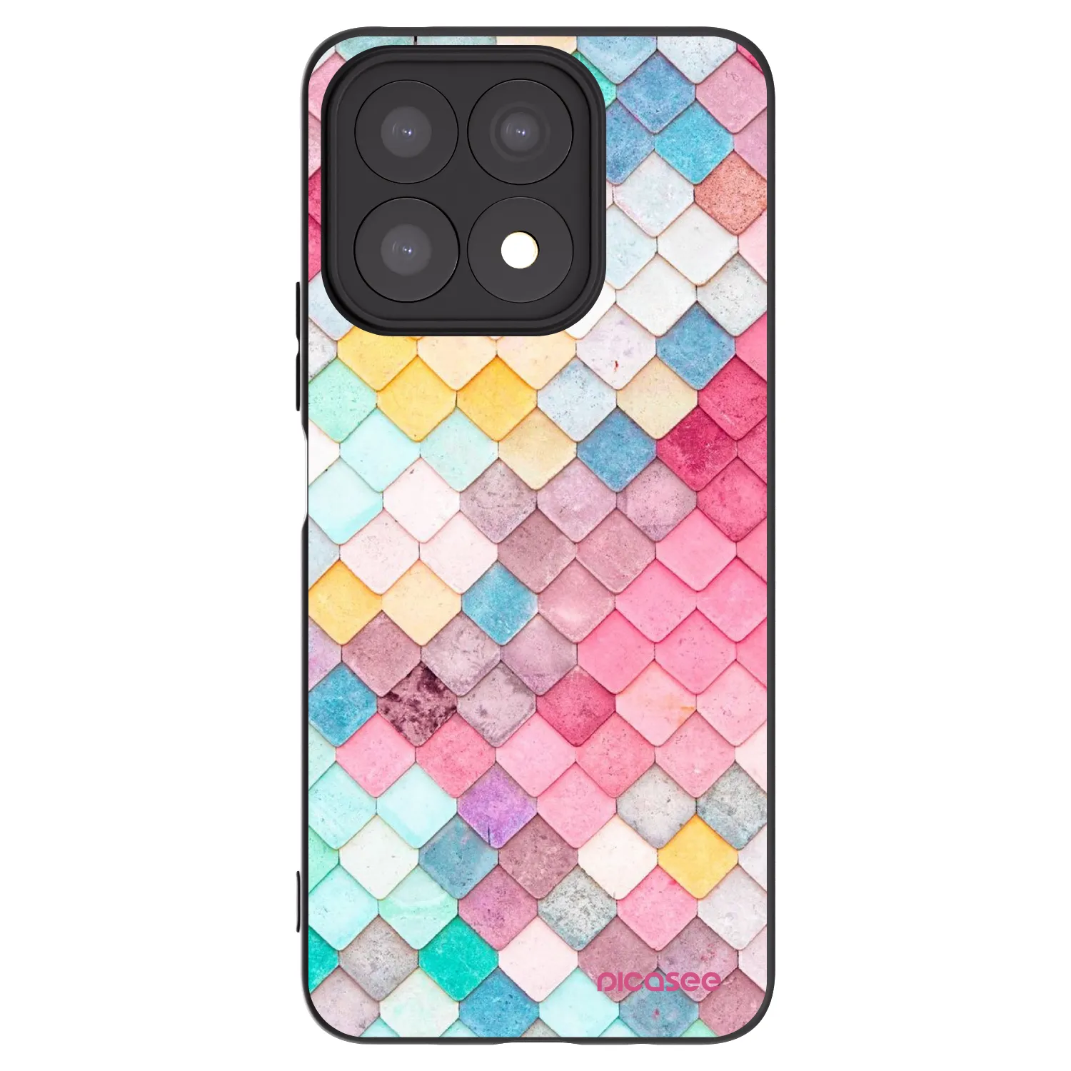 Picasee husă neagră din silicon pentru Honor X8a - Colorful roof