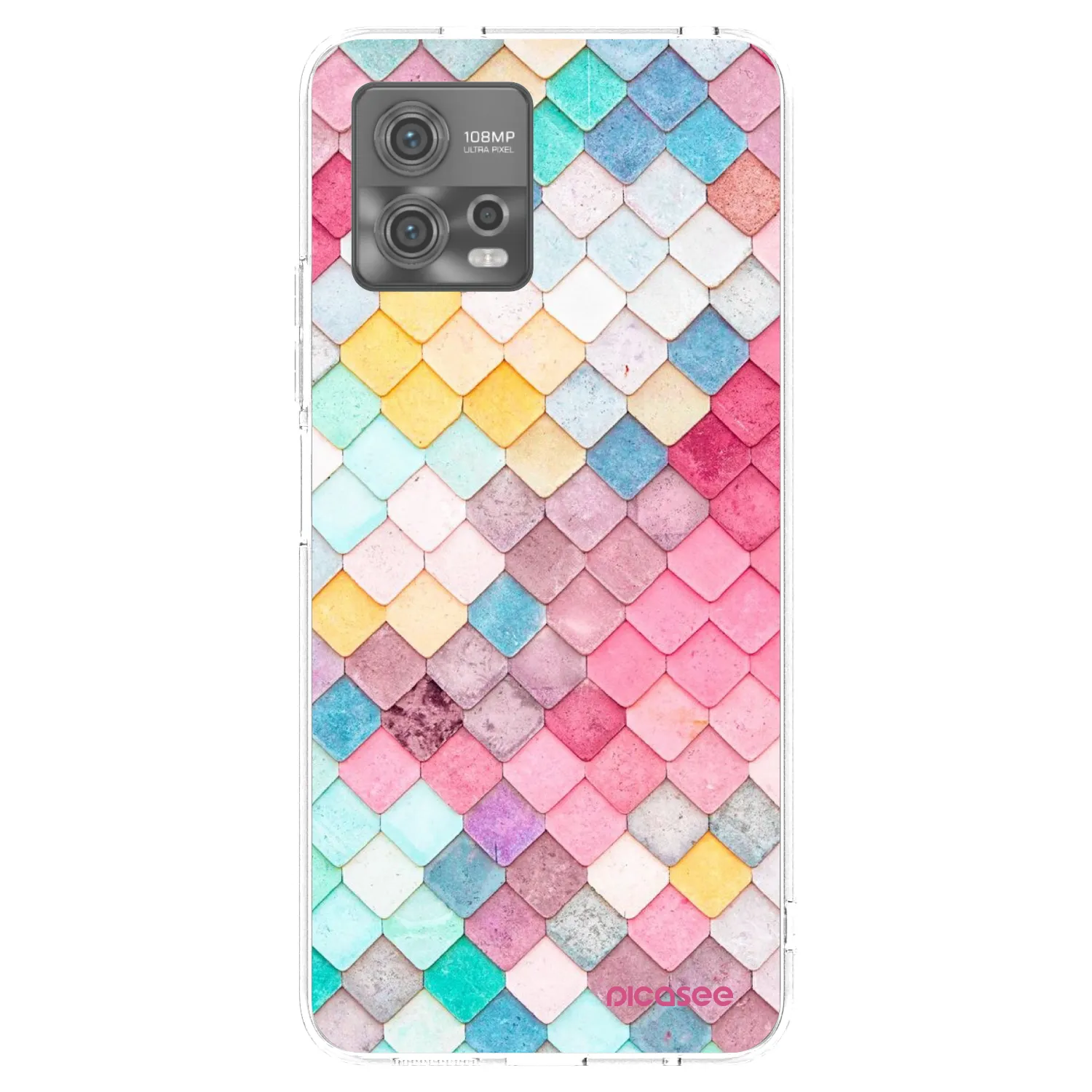 Picasee husă transparentă din silicon pentru Motorola Moto G72 - Colorful roof