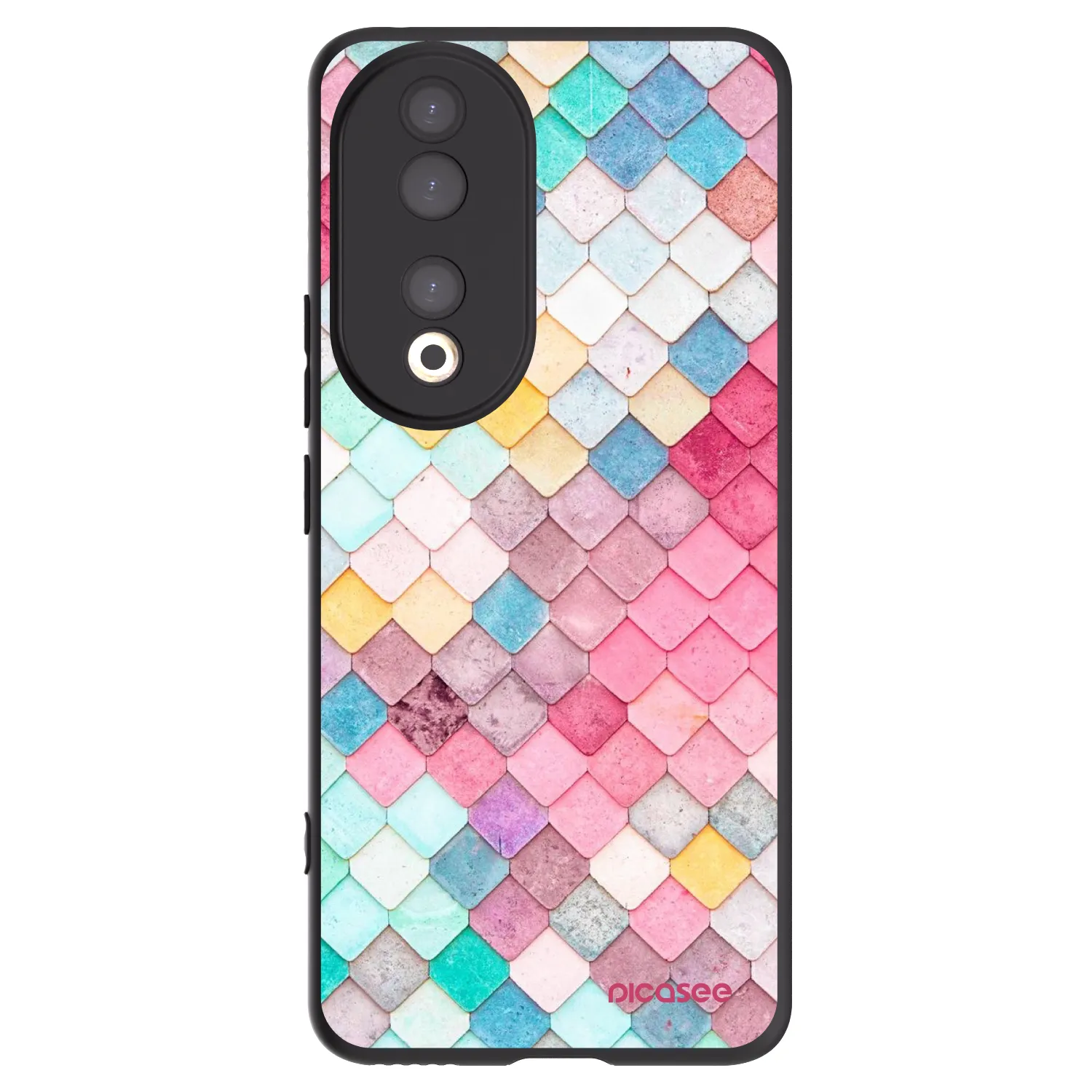 Picasee husă neagră din silicon pentru Honor 90 5G - Colorful roof