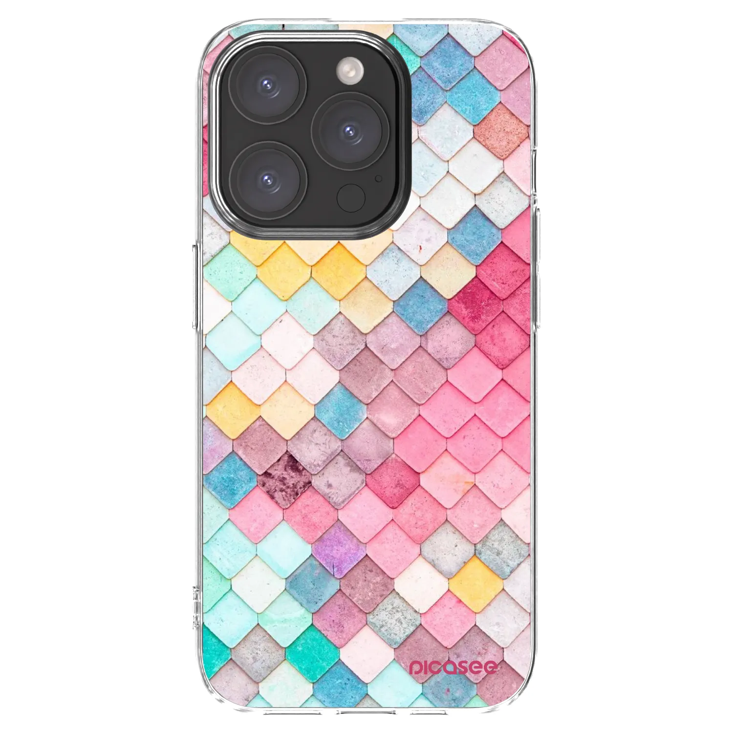 Picasee husă transparentă din silicon pentru Apple iPhone 15 Pro - Colorful roof