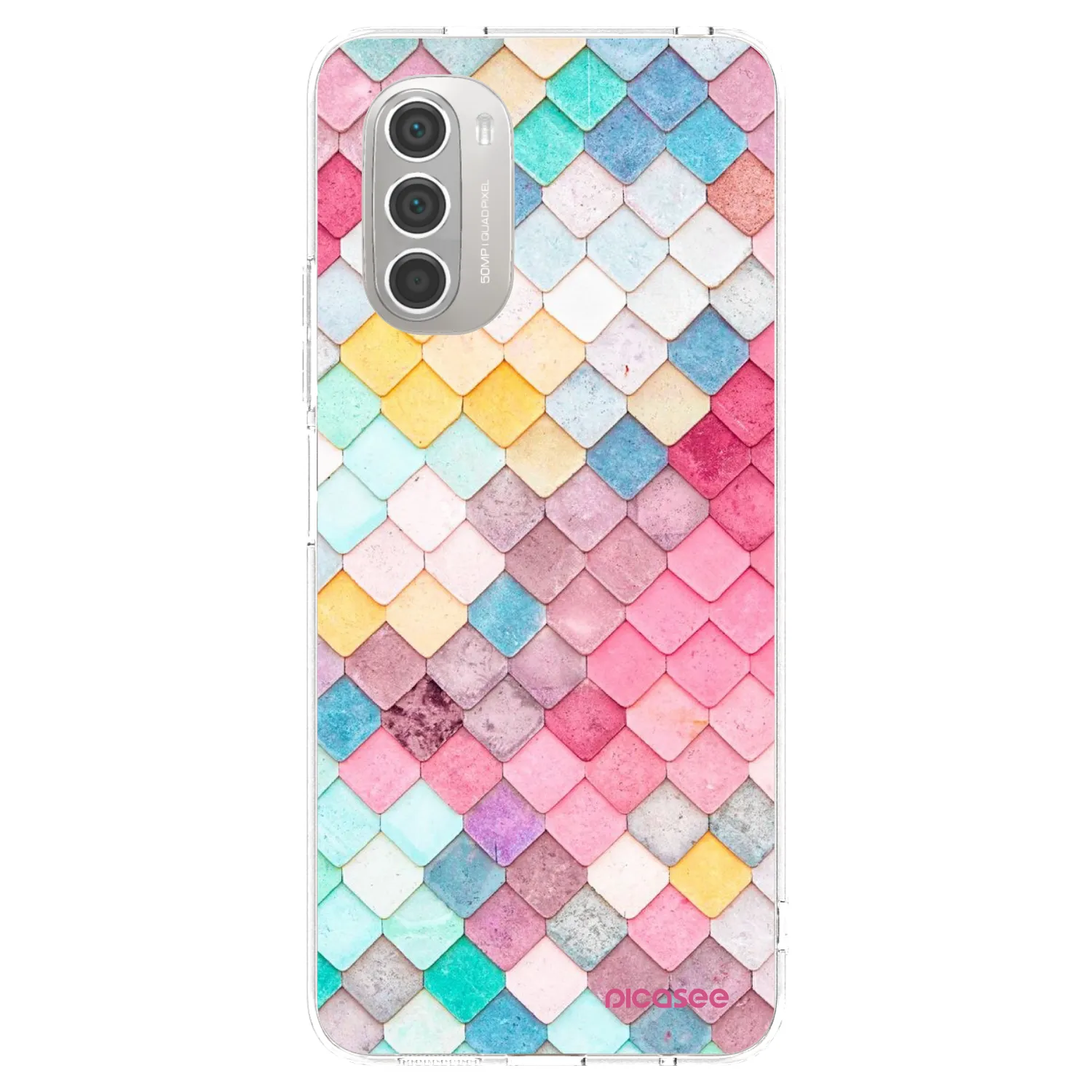 Picasee husă transparentă din silicon pentru Motorola Moto G51 - Colorful roof