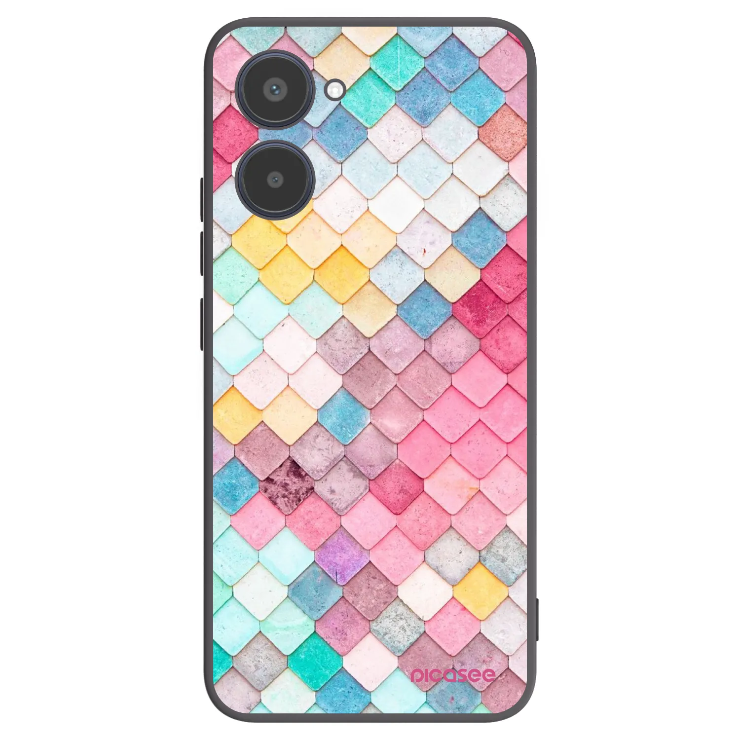 Picasee husă neagră din silicon pentru Realme 10 4G - Colorful roof