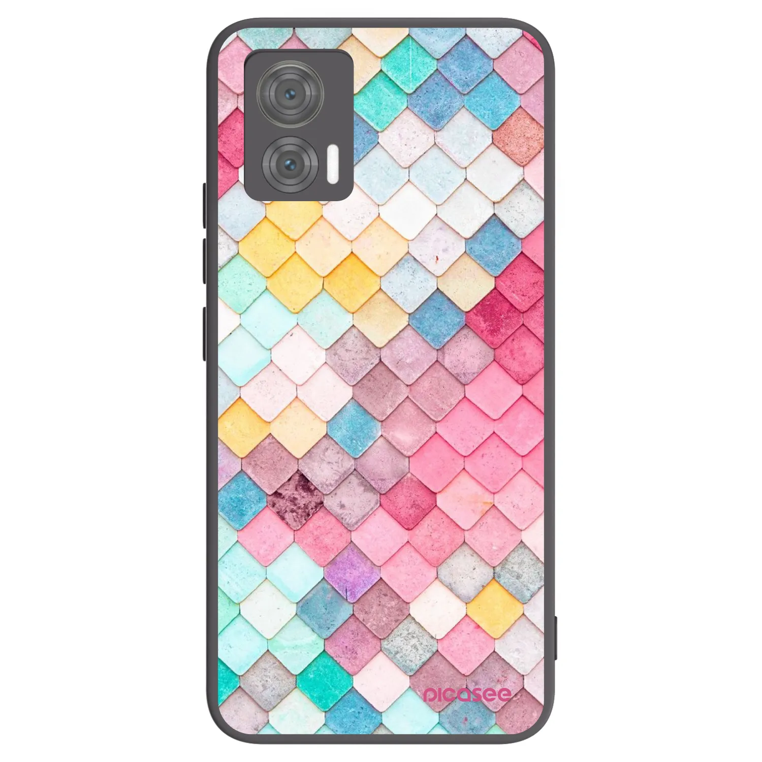 Picasee husă neagră din silicon pentru Motorola Edge 30 Neo - Colorful roof
