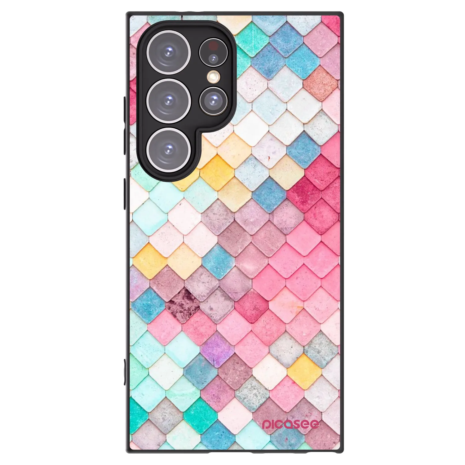 Picasee husă neagră din silicon pentru Samsung Galaxy S24 Ultra S928B 5G - Colorful roof