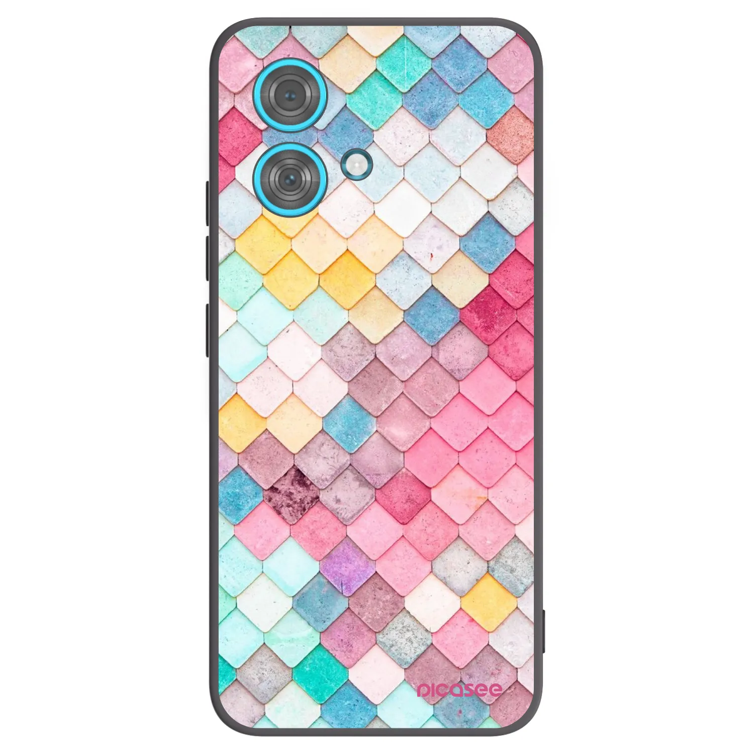 Picasee husă neagră din silicon pentru Motorola Edge 40 Neo - Colorful roof