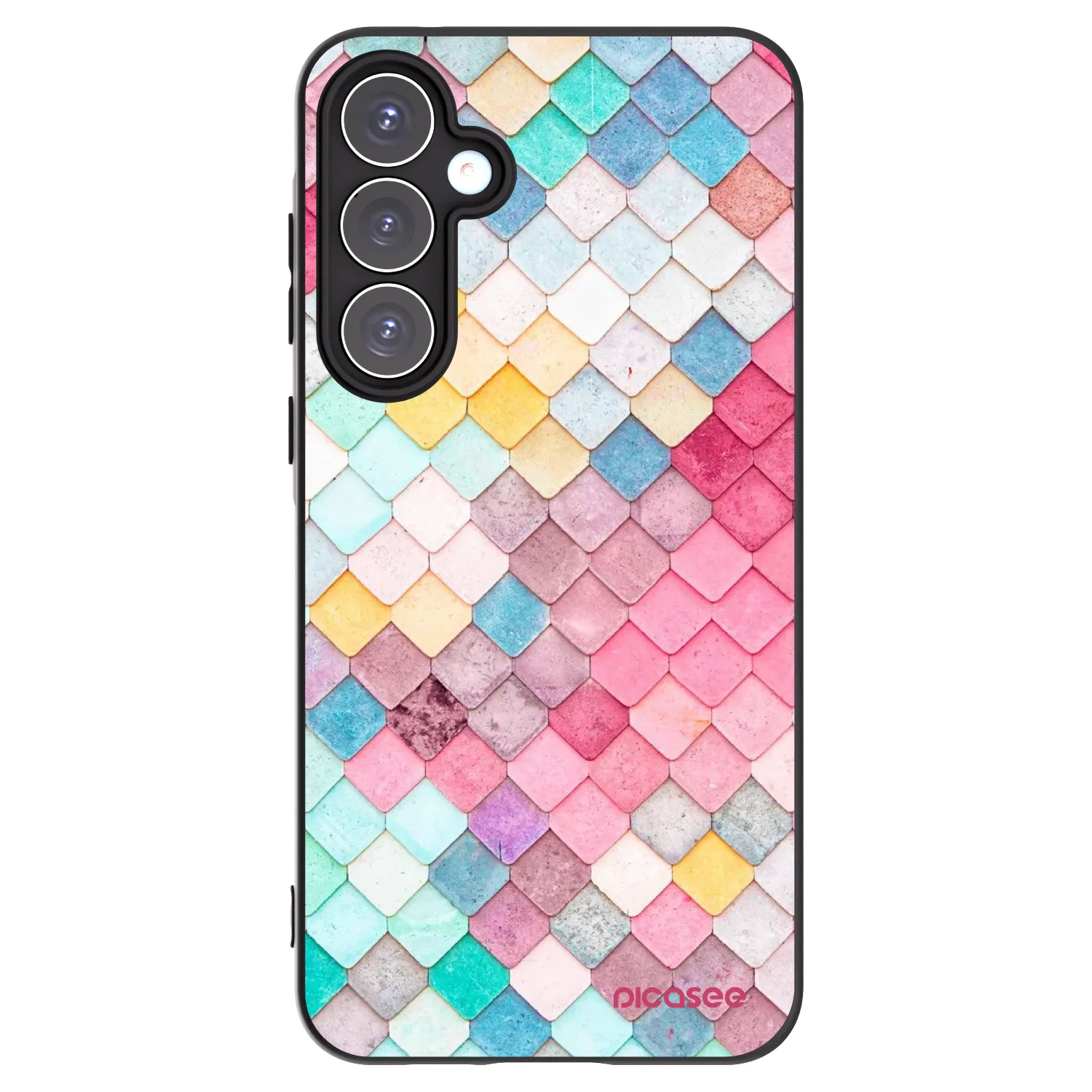 Picasee husă neagră din silicon pentru Samsung Galaxy A55 5G A556B - Colorful roof