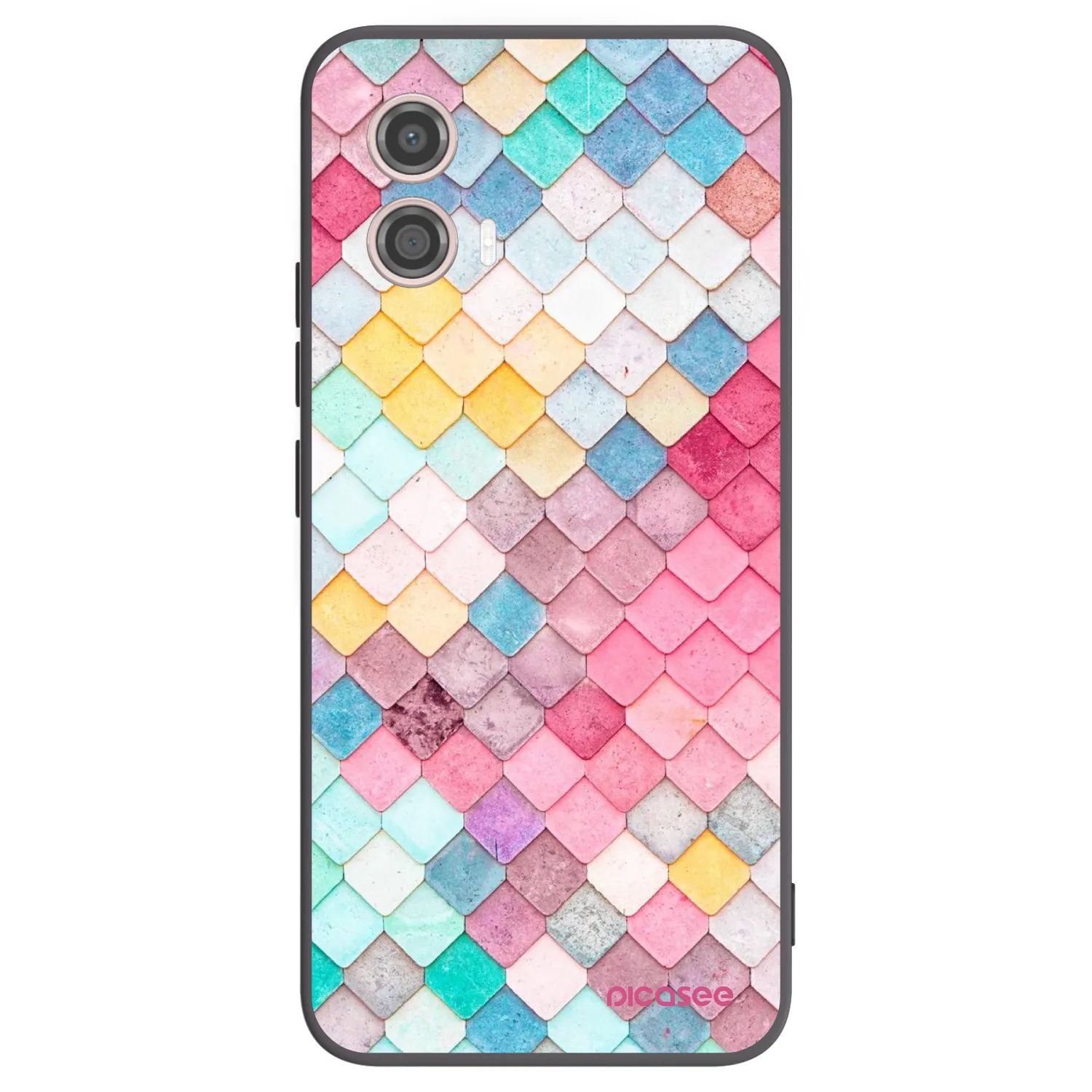 Picasee husă neagră din silicon pentru Motorola Moto G53 5G - Colorful roof
