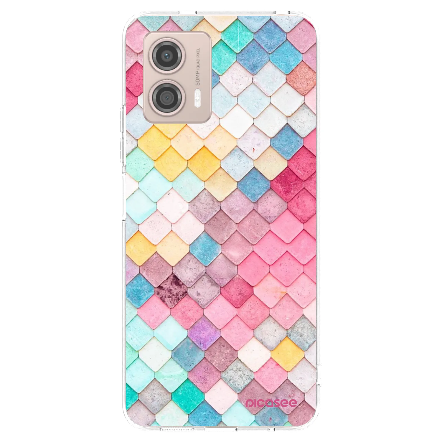 Picasee husă transparentă din silicon pentru Motorola Moto G53 5G - Colorful roof