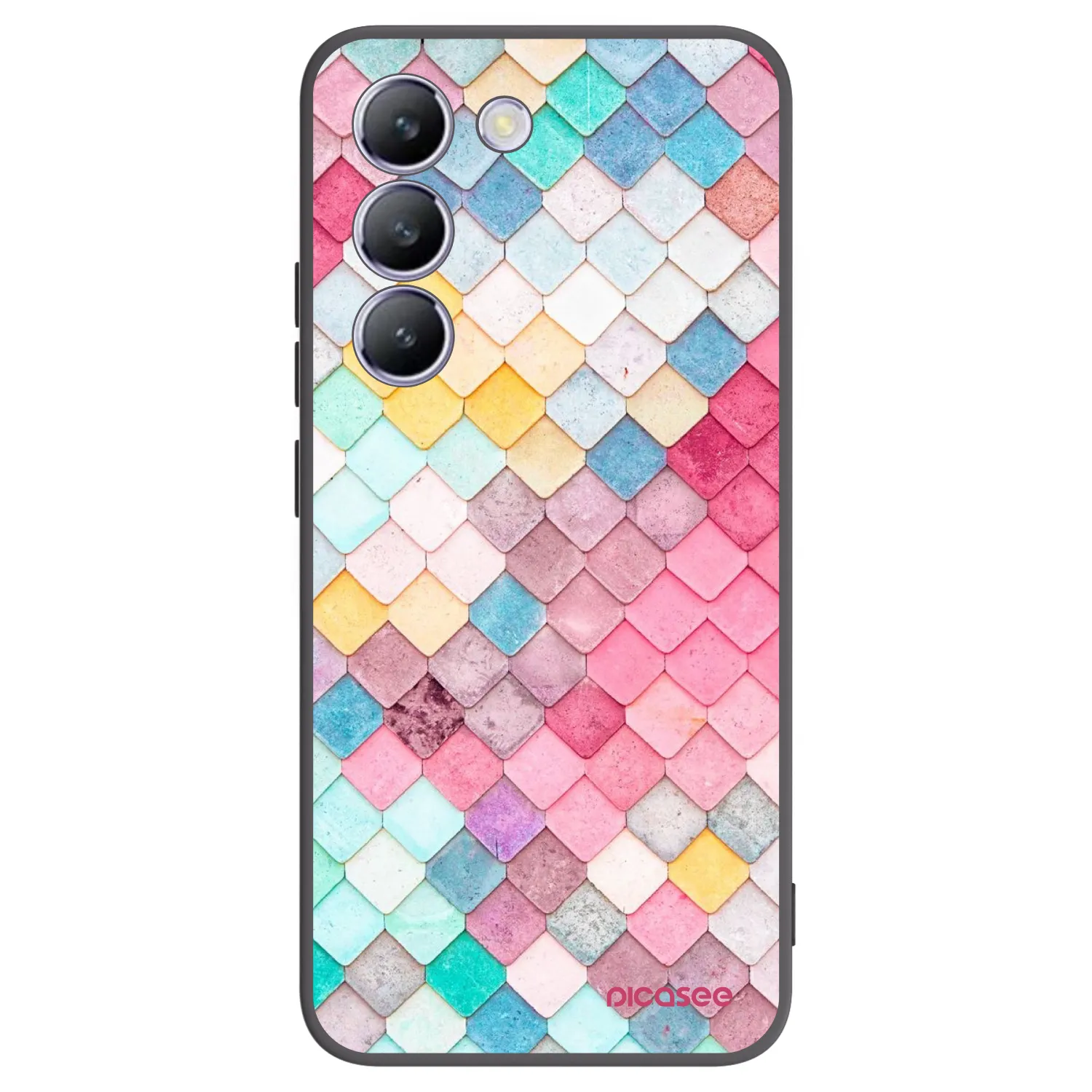 Picasee husă neagră din silicon pentru Vivo V40 SE 5G - Colorful roof