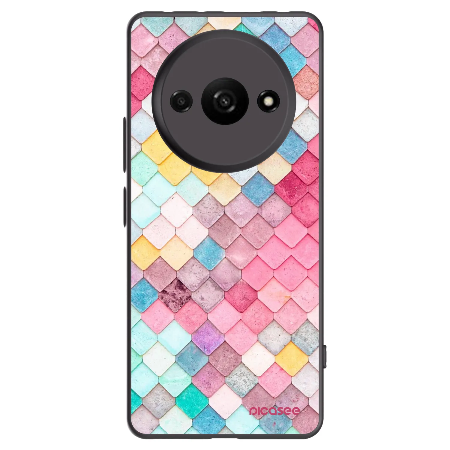 Picasee husă neagră din silicon pentru Xiaomi Redmi A3 - Colorful roof