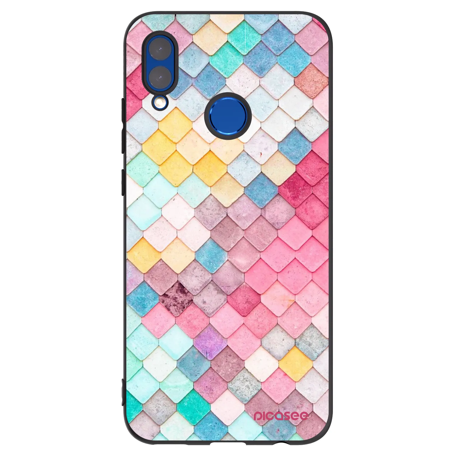 Picasee husă neagră din silicon pentru Honor 10 Lite - Colorful roof