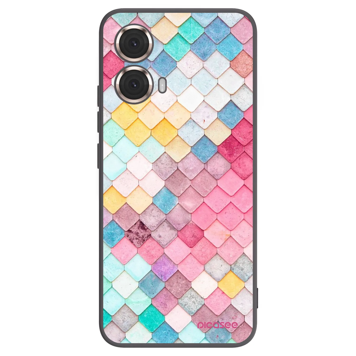 Picasee husă neagră din silicon pentru Motorola Moto G85 - Colorful roof
