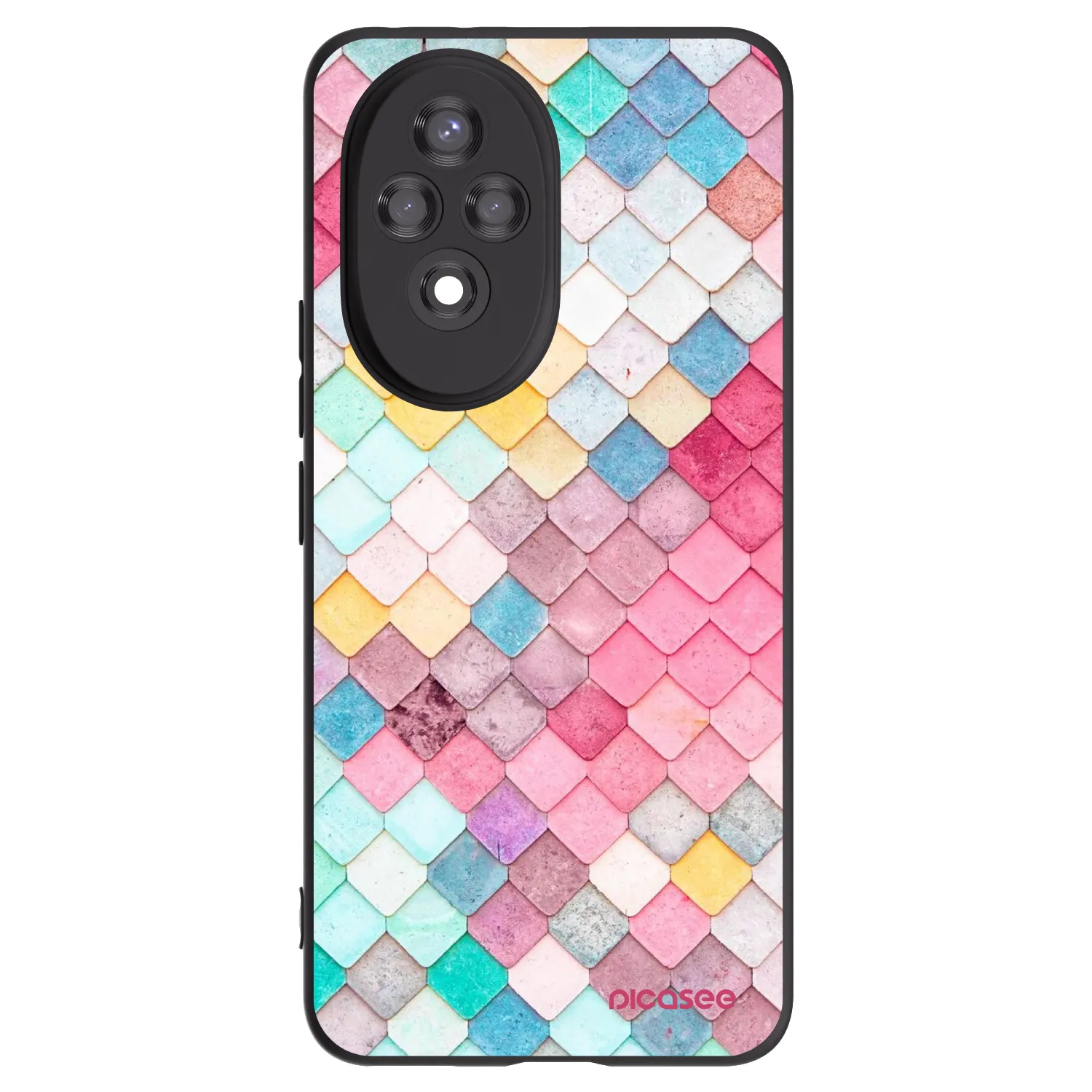 Picasee husă neagră din silicon pentru Honor 200 Pro 5G - Colorful roof