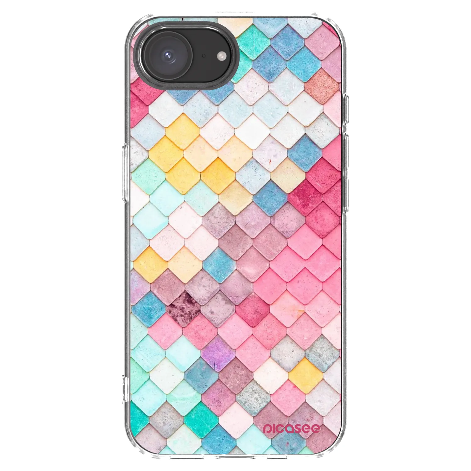 Picasee husă transparentă din silicon pentru Apple iPhone 16e - Colorful roof