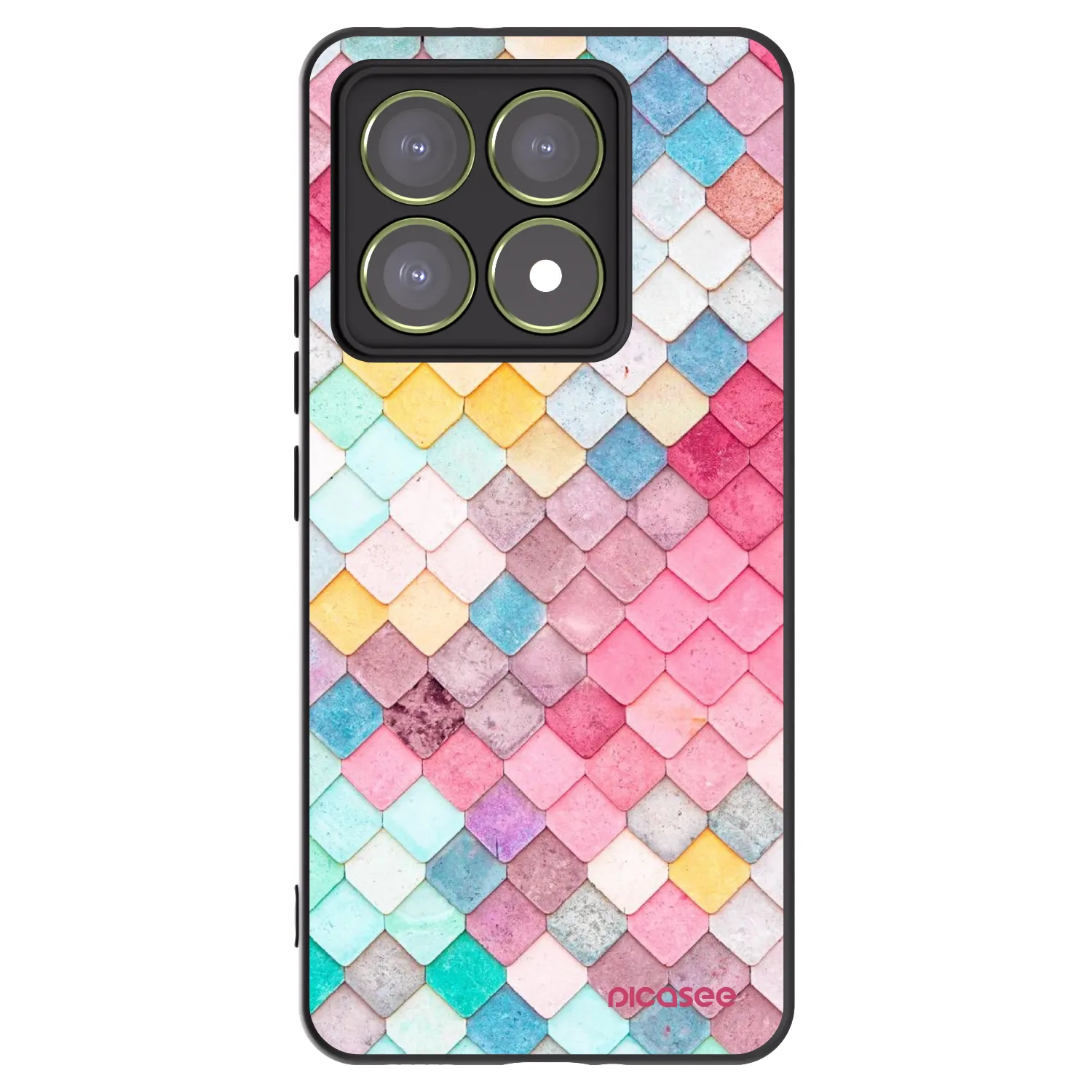 Picasee husă neagră din silicon pentru Xiaomi 14T - Colorful roof